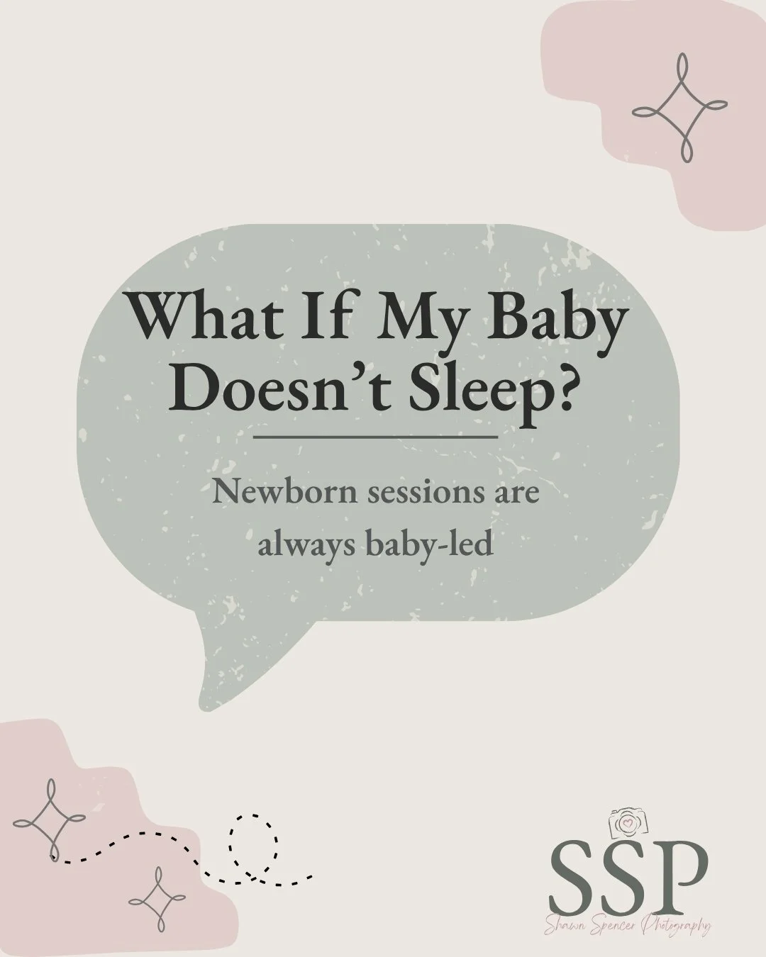 This is one of the biggest worries parents have before a newborn session.

&ldquo;What if my baby doesn&rsquo;t sleep?&rdquo;

The truth is that newborn sessions are completely baby-led and designed around your baby&rsquo;s comfort. Some babies sleep