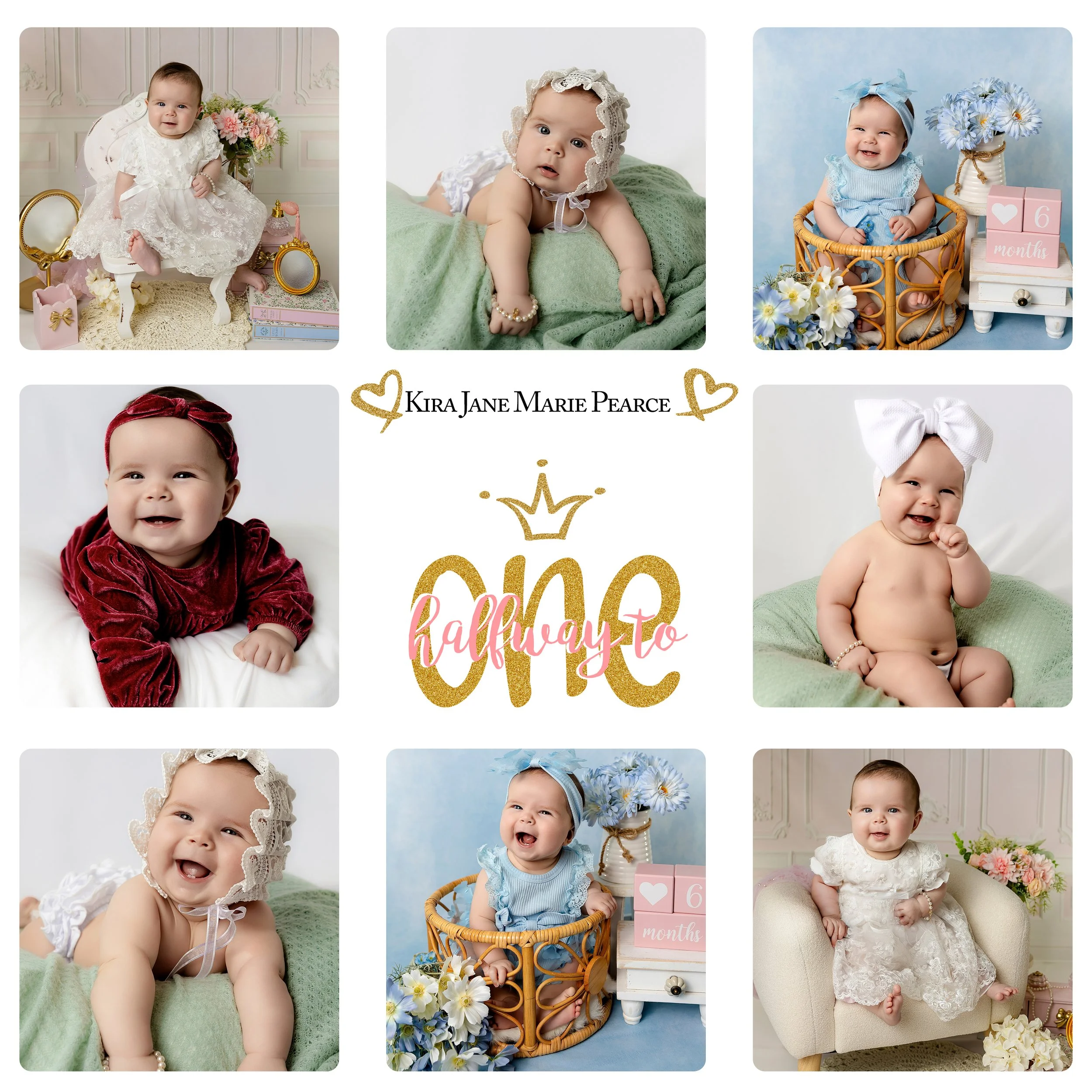 Kira Jane Marie Pearce 6 Month Milestone Photos | Elk Grove Baby Photographer