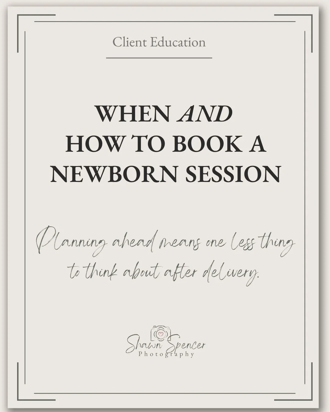 When and how to book newborn photos

One of the most common questions I hear from expectant parents is when to book newborn photos.

The best time is actually before baby arrives. Booking ahead allows us to plan around your due date and stay flexible