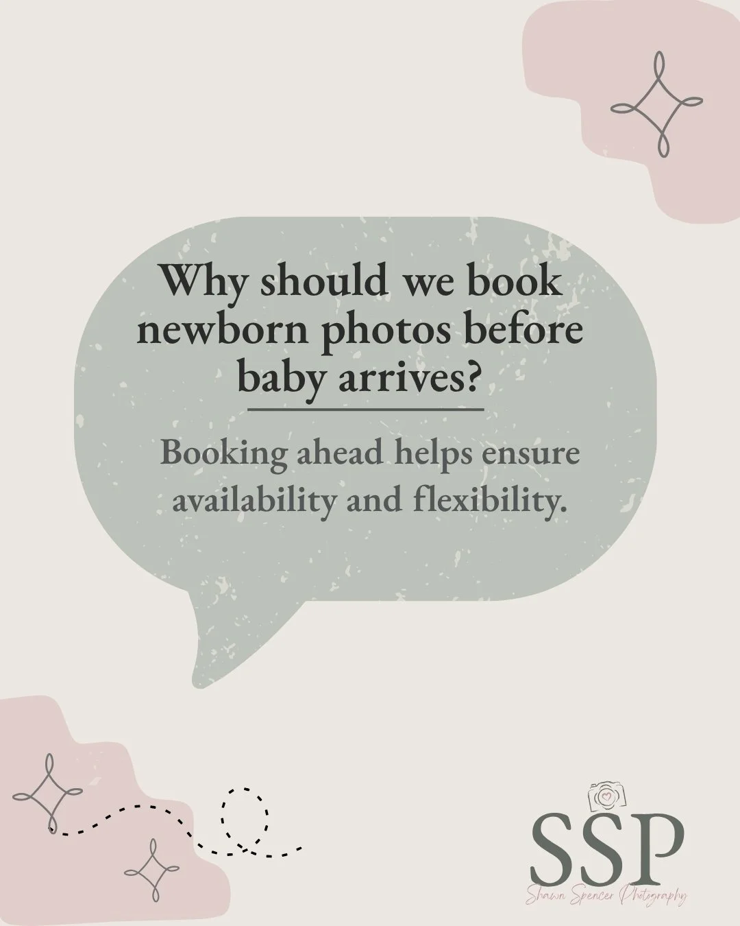 Why should we book newborn photos before baby arrives?

Booking ahead helps ensure availability and allows us to plan around your due date with flexibility. Once baby arrives, you can focus on recovery and bonding instead of scheduling details.

Most