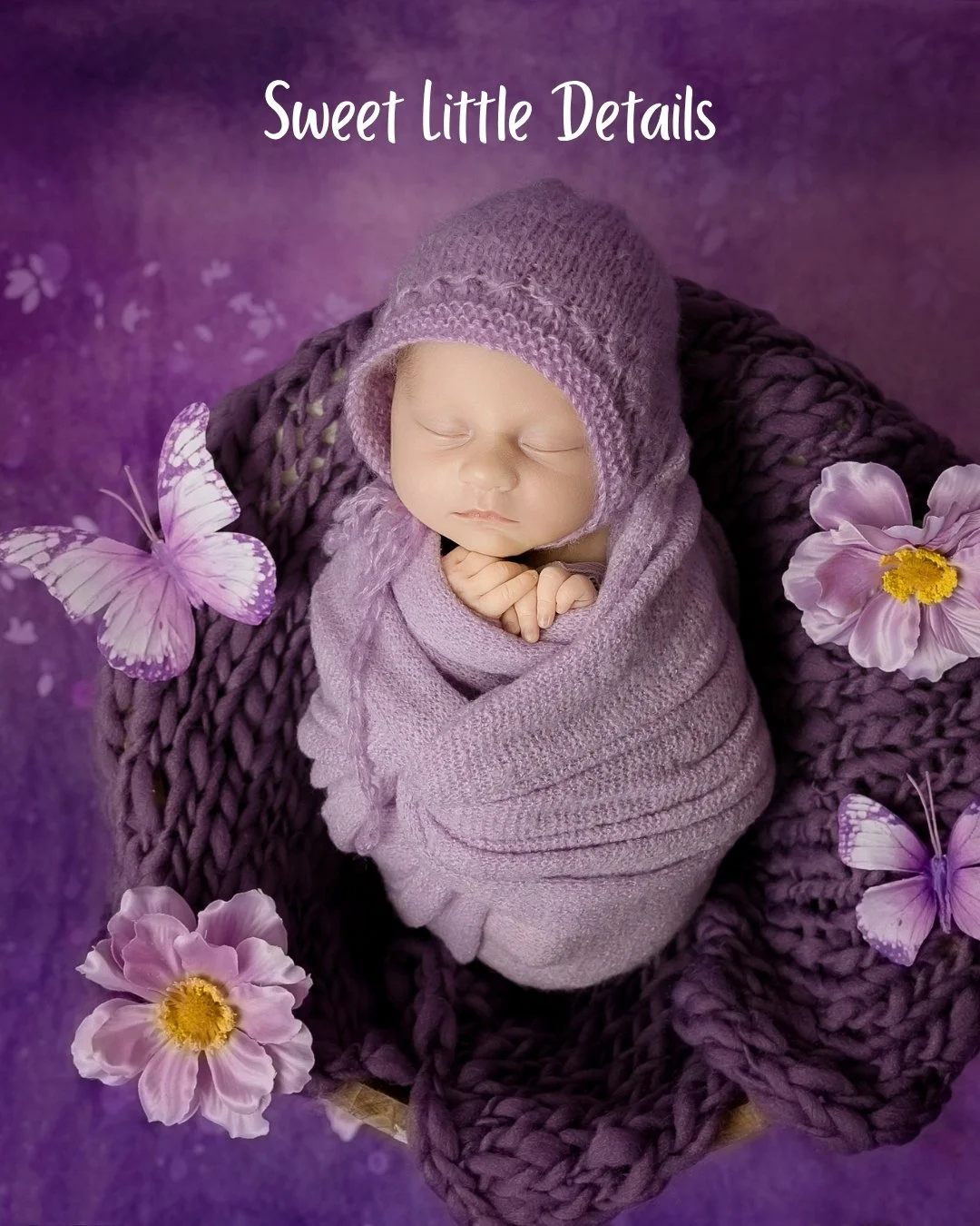 Sweet Little Details

Tiny fingers. Tiny lashes. Tiny little moments that parents never want to forget.

I love incorporating soft florals and delicate details into newborn sessions because they help create such a gentle and dreamy feel. This purple 