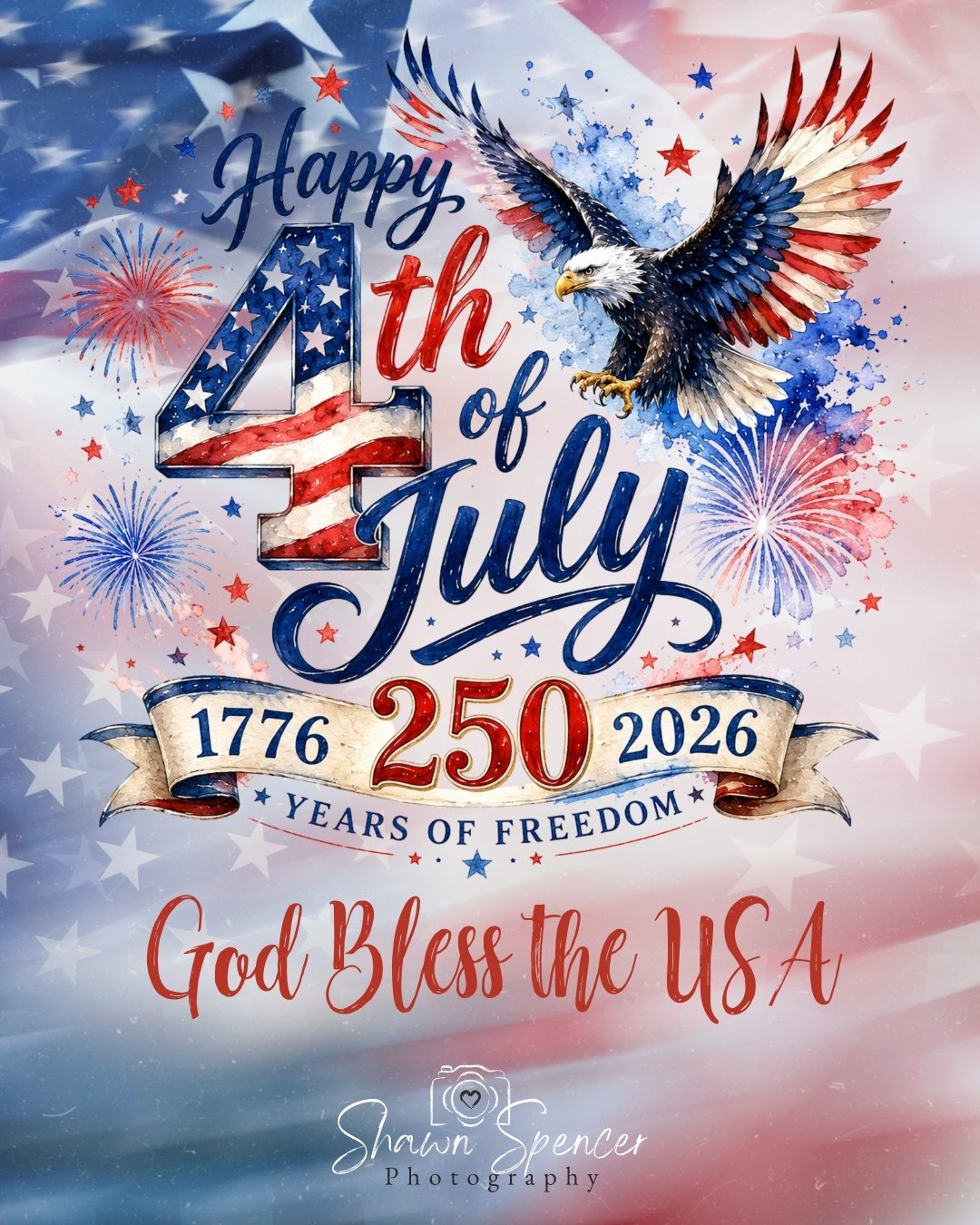HAPPY 250TH BIRTHDAY USA!!!!

And I'm proud to be an American
Where at least I know I'm free
And I won't forget the men who died
Who gave that right to me
And I'd gladly stand up next to you
And defend Her still today
'Cause there ain't no doubt
I lo