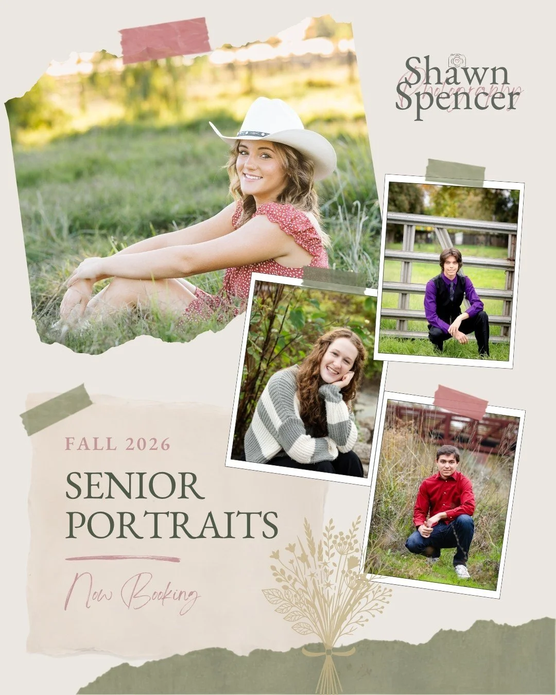 Class of 2027, it&rsquo;s your turn.

Senior portraits should feel like you. No two seniors come to me with the same personality, interests or style, and I don&rsquo;t want their sessions to feel exactly the same either.

We&rsquo;ll spend about 90 m
