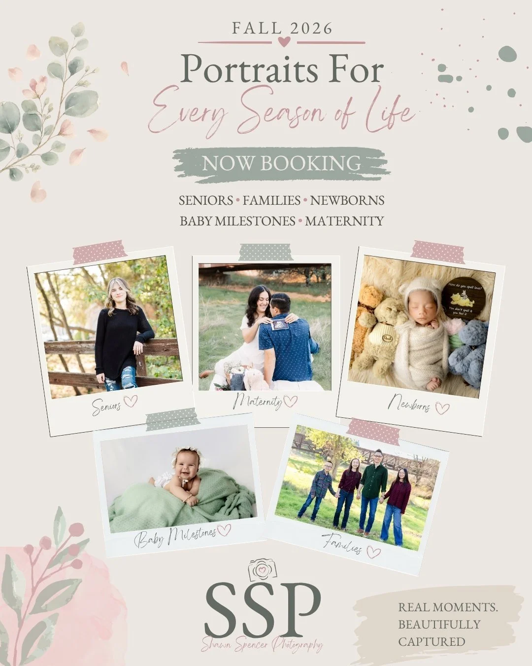 And just like that, September is here and Fall 2026 portrait season is getting underway.

Over the next few months I&rsquo;ll get to photograph high school seniors, families coming back for updated portraits, expecting moms waiting to meet their babi
