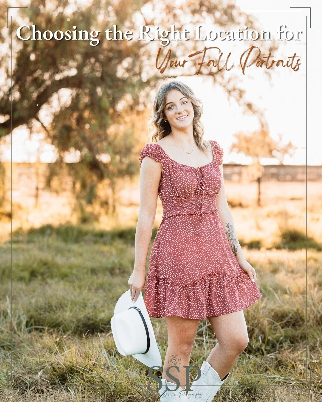 Choosing a location for your portrait session can feel like a big decision, but you don't have to start by picking a specific place.

Instead, think about the overall look you're drawn to. Do you love lots of greenery? Warm golden grasses? Rustic sur