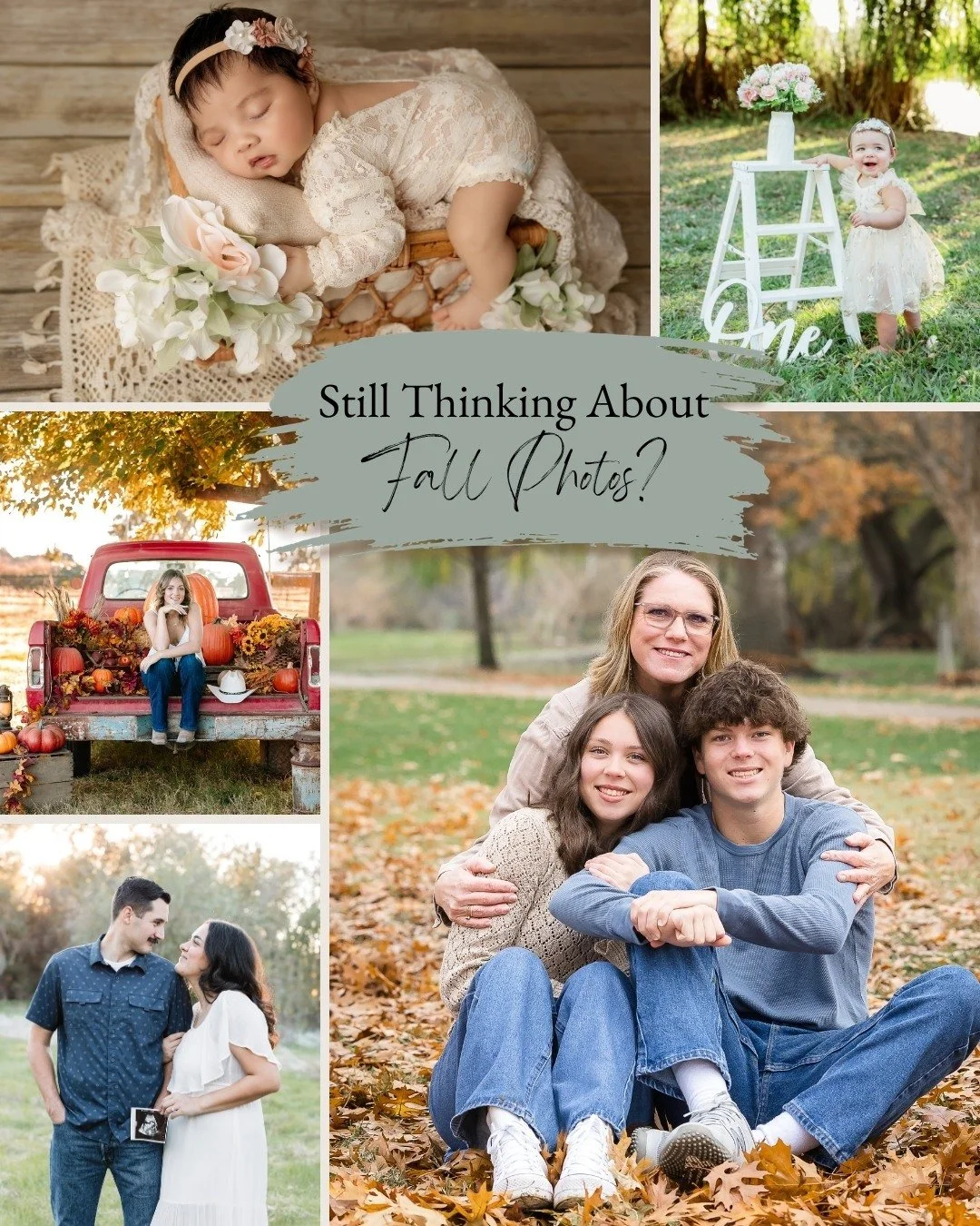 Have fall portraits been sitting on your to-do list?

Fall sessions are underway, and this is a good time to get in touch if you've been thinking about getting everyone in front of the camera this season.

Whether it's time to update your family port