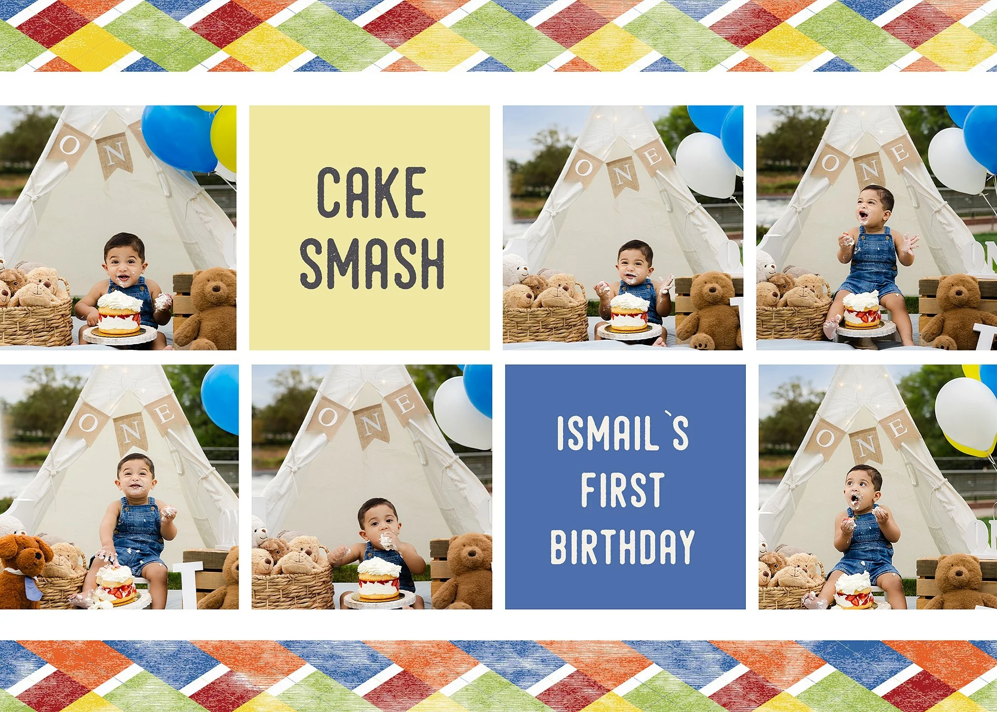 Ismail’s Cake Smash Session at Promenade Park in Elk Grove