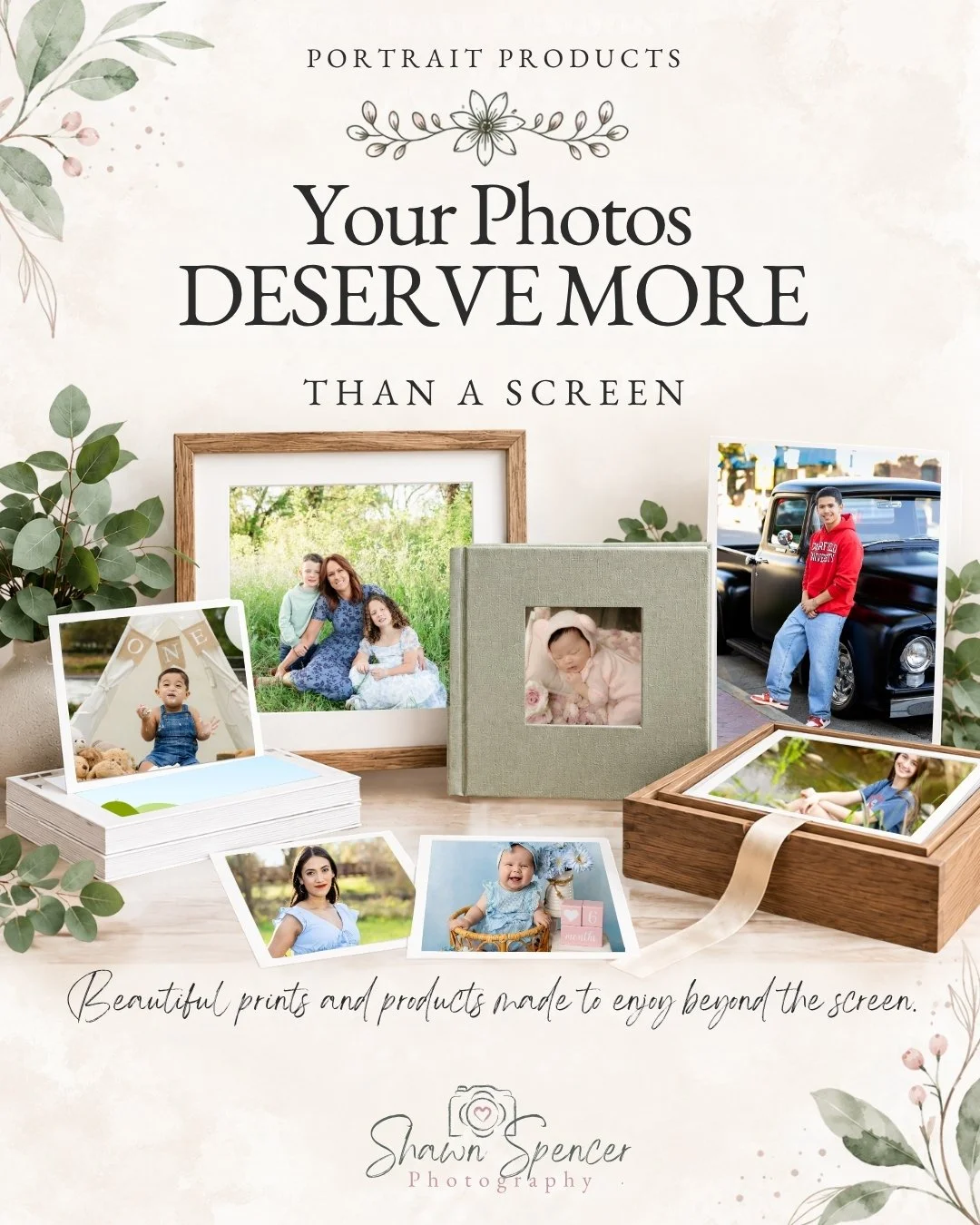 Your portrait gallery doesn&rsquo;t have to end with downloading your favorite images.

Along with digital images, you can also order beautiful physical products directly through your gallery&mdash;from prints and wall art to photo books and other ke
