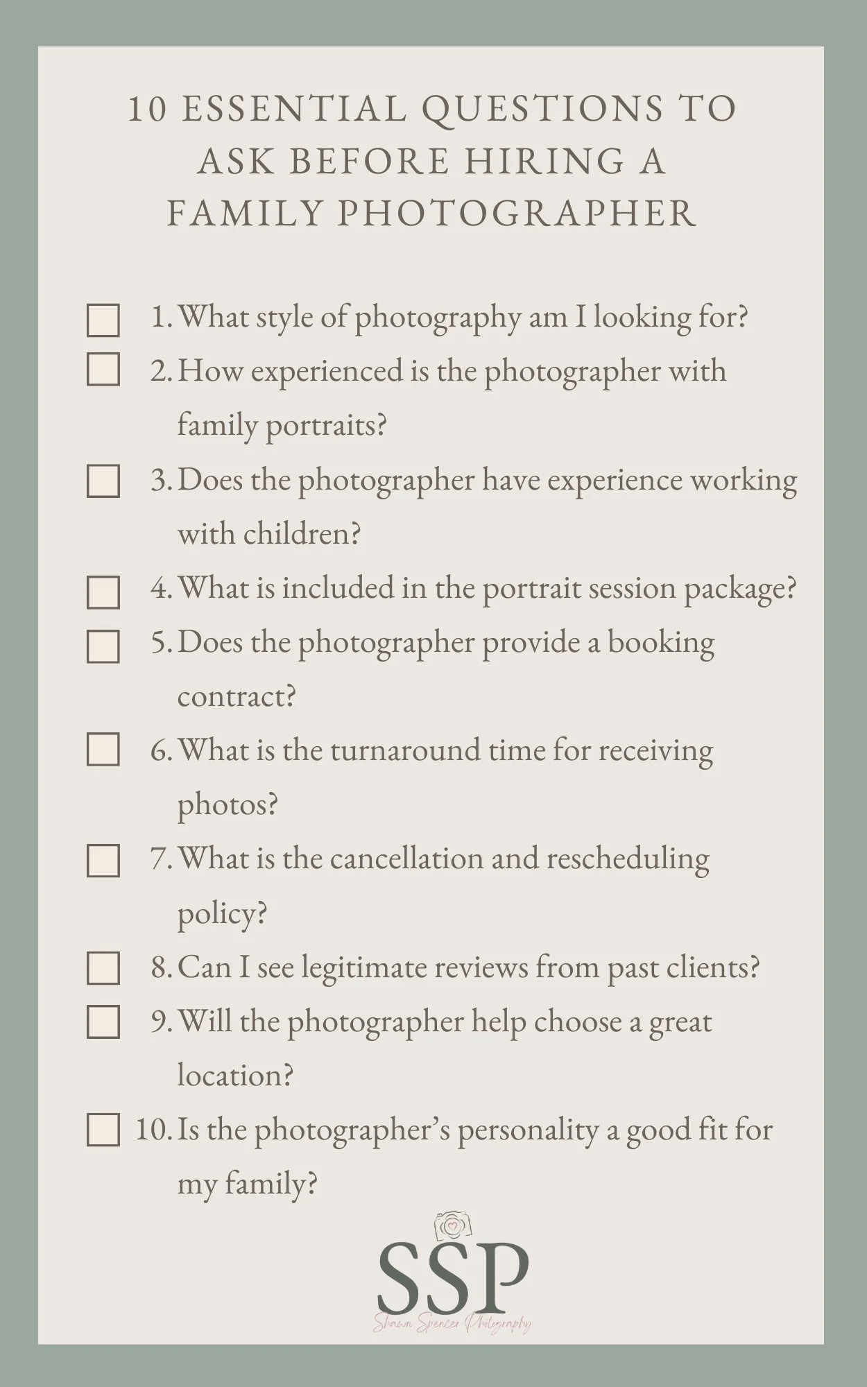 10 Essential Questions to Ask Before Hiring a Family Photographer ...