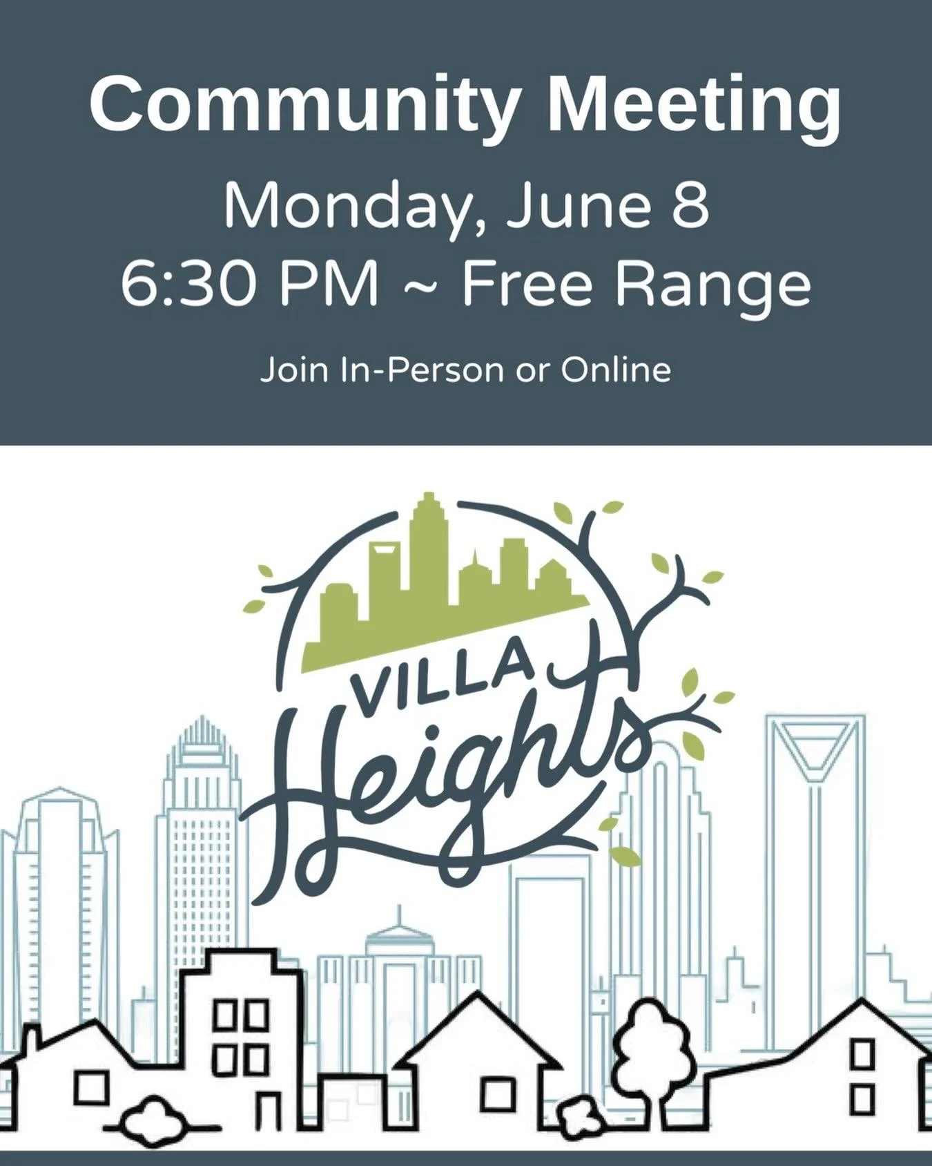 Mark your calendars!  Join us next Monday for our Monthly Community meeting.  Hear community updates and mingle with your neighbors. 

We&rsquo;ll see you at @freerangebrew 🍻
