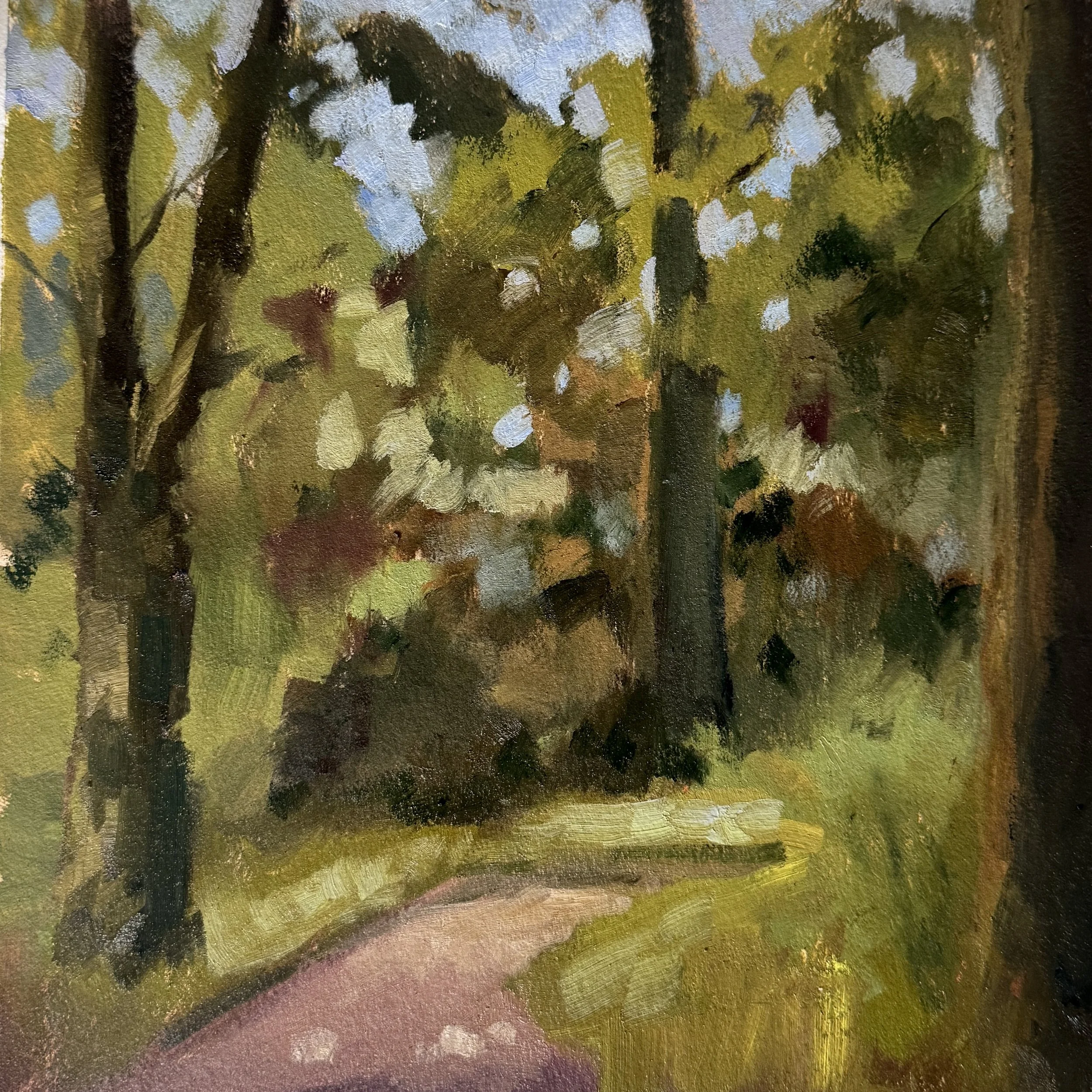 Tranquil Soudley Ponds Plein Air Oil Study