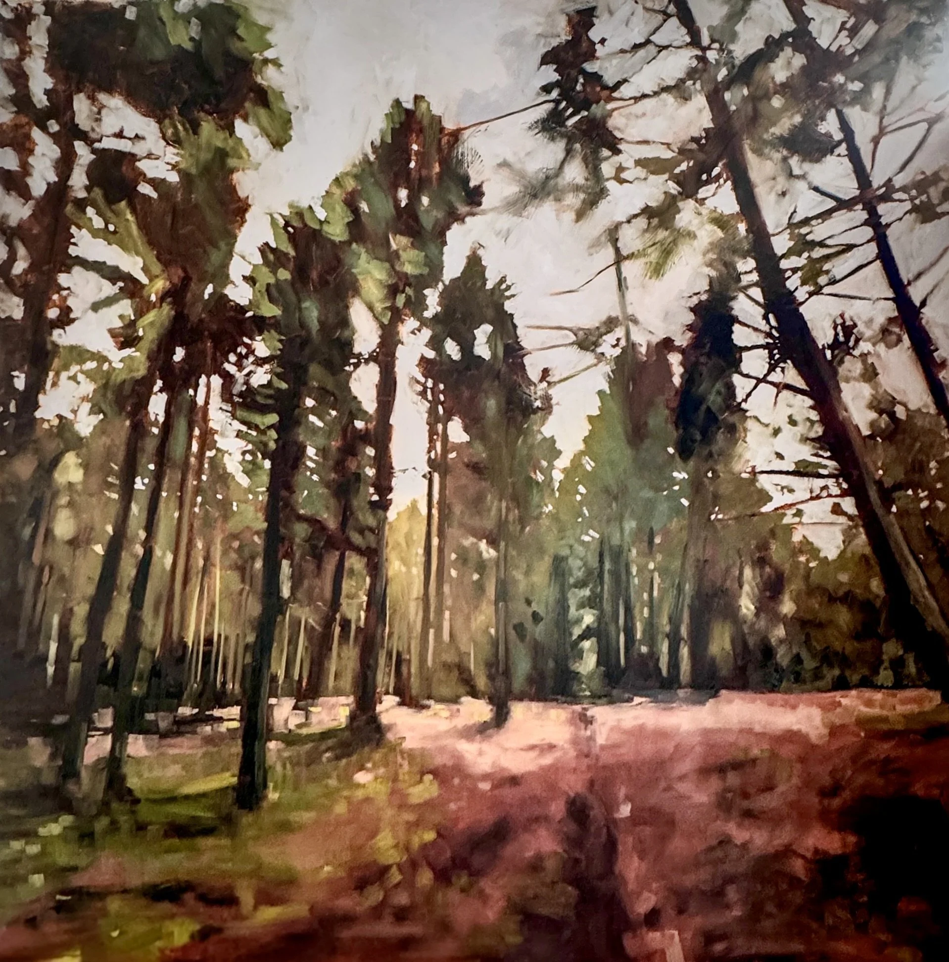The Clearing, oil on board, 120x120cm