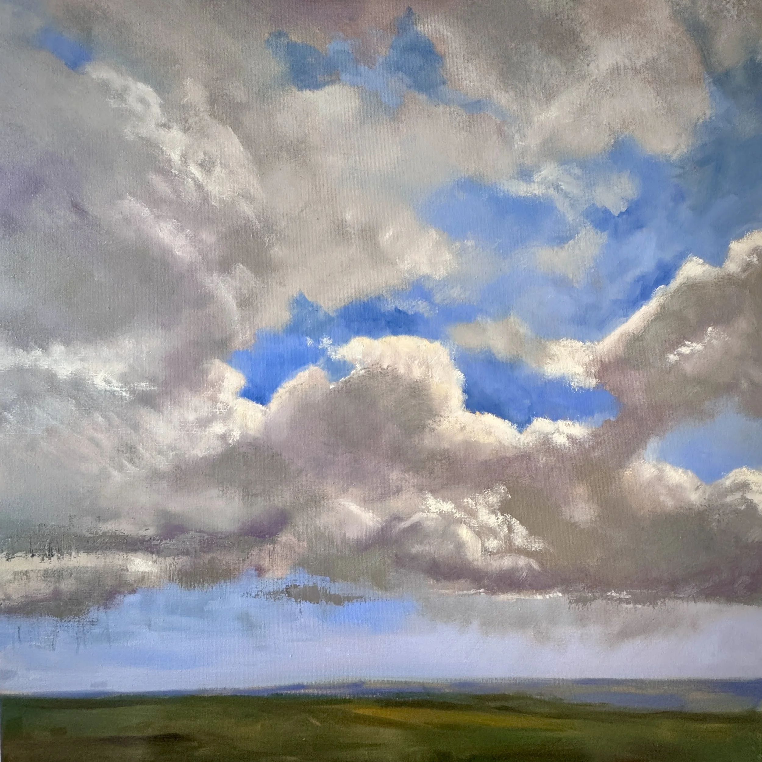 Summer Clouds, oil on linen, 91x91cm
