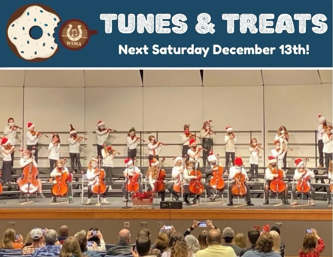 We are officially a week away from Tunes &amp; Treats! Mark your calendars to come listen to our talented student musicians 🎶

Support WSMA by purchasing a treat ticket for $10* using the link in our bio!!
*tickets bought day of will be $12

If you 