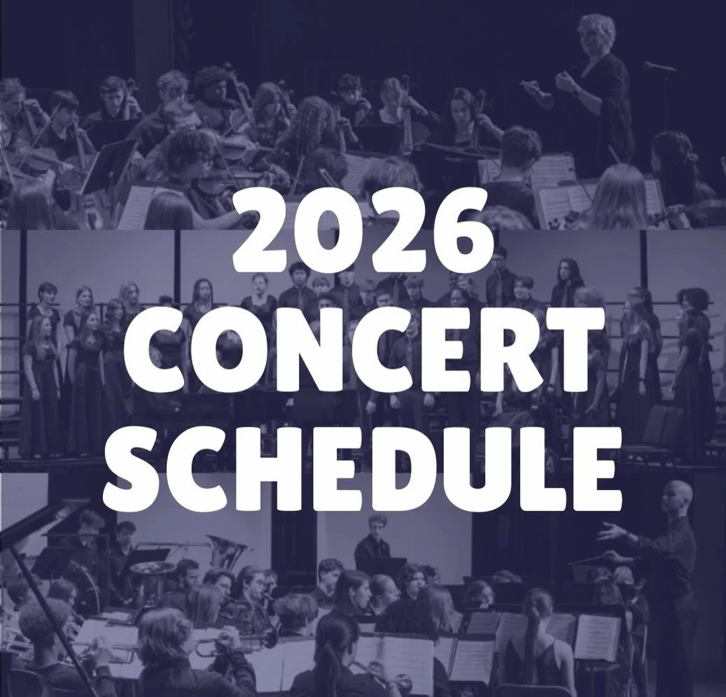 Updated 2026 concert schedule!
All events will take place at the Wyoming High School. Save the dates and show up to support our talented musicians!