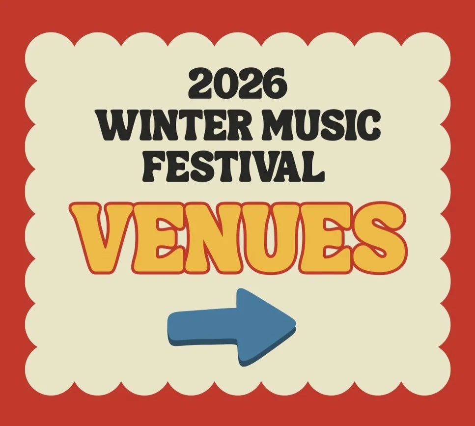 Take a look at our amazing local venues for Winter Music Festival 2026! We are so grateful for all of their support and willingness to share their space with our performers and community. 
Don&rsquo;t forget to buy your tickets using the link in bio!
