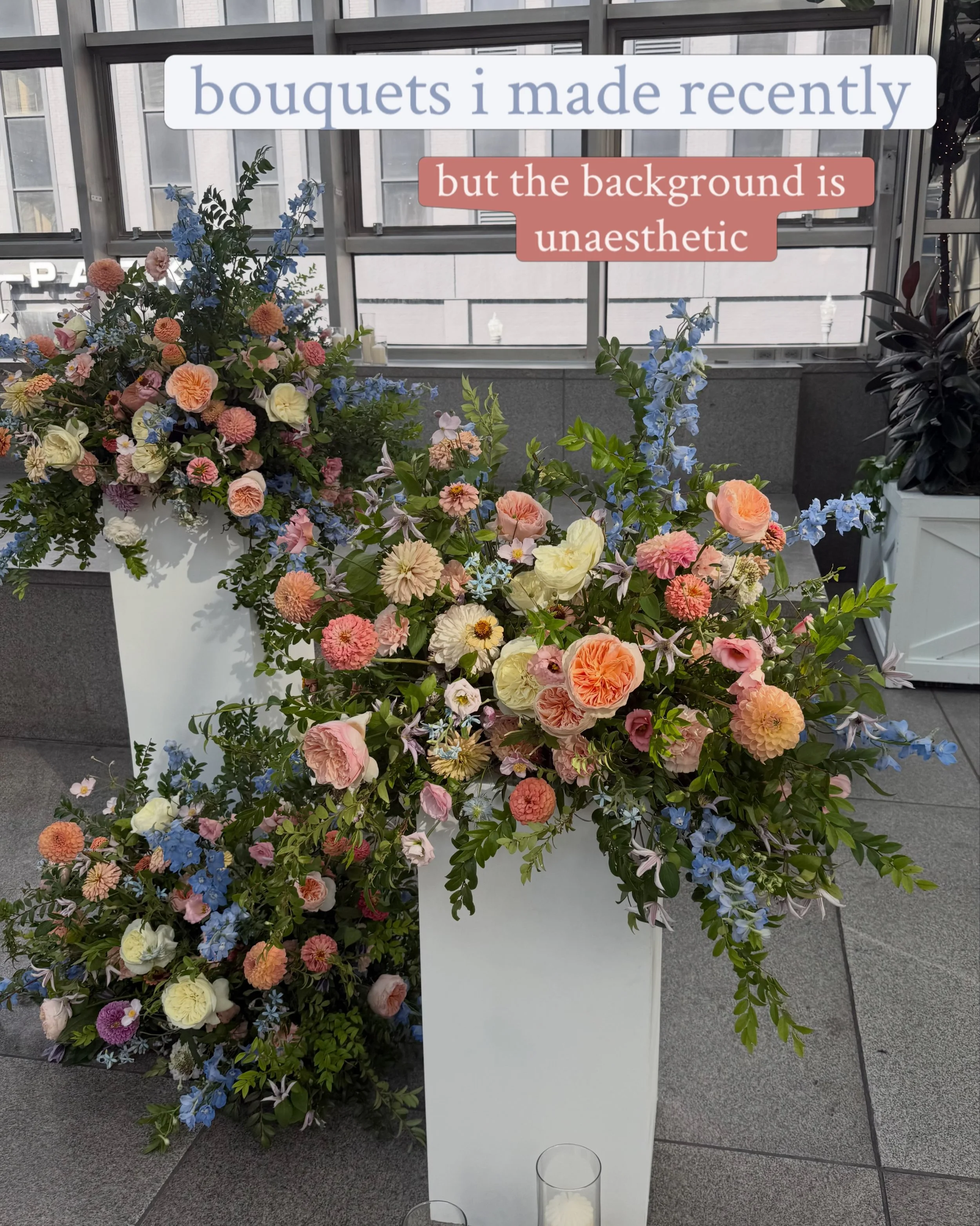 i affectionately refer to my studio as my &ldquo;flower lair&rdquo;, owing to the cold and darkness that flowers love 😂 i make pretty things with very messy hair, which i think most florists can relate to. 

my books are open for 2027! head over to 