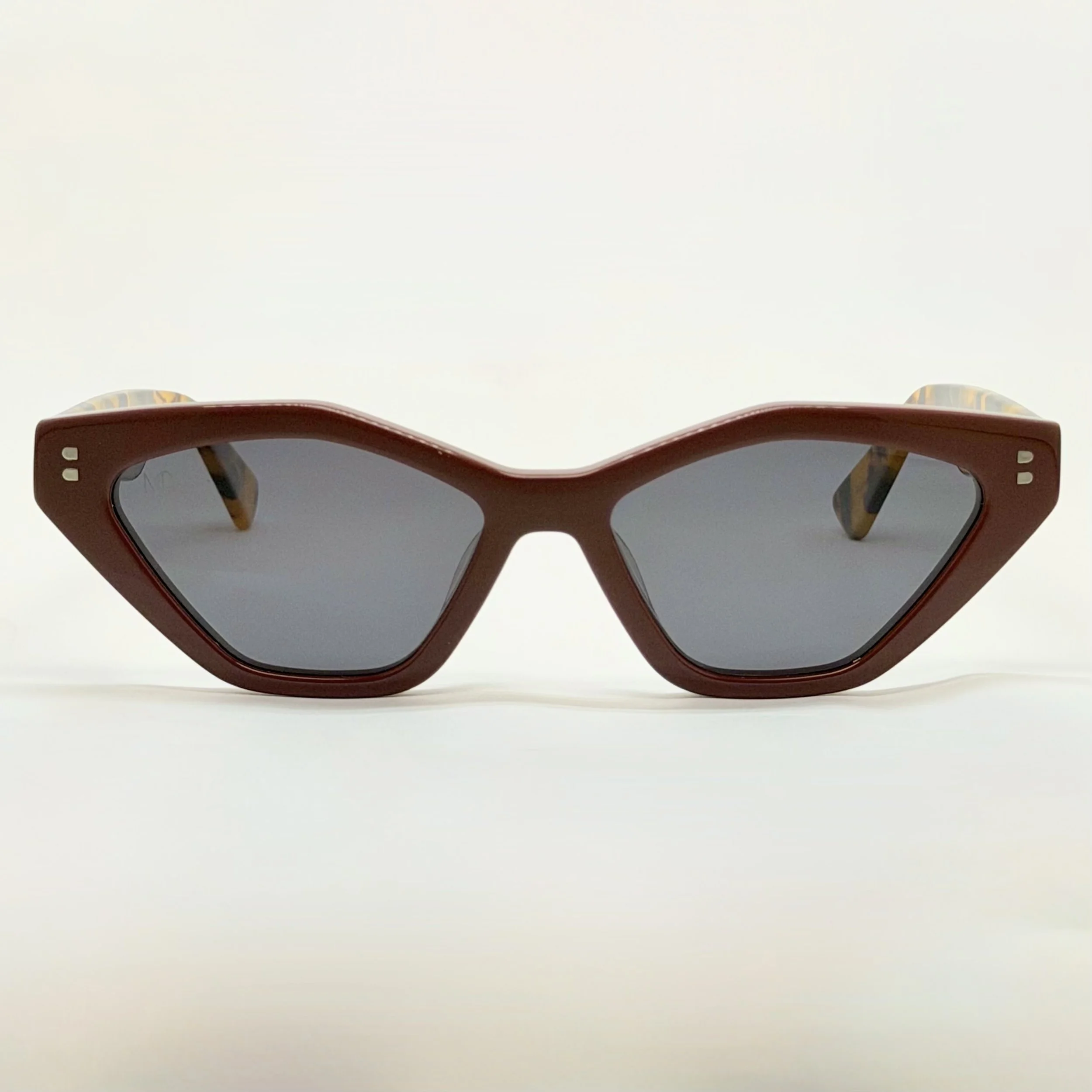 MauriGamba Mia Burgundy Front Tortoise Temples Women Luxury Designer Sunglasses
