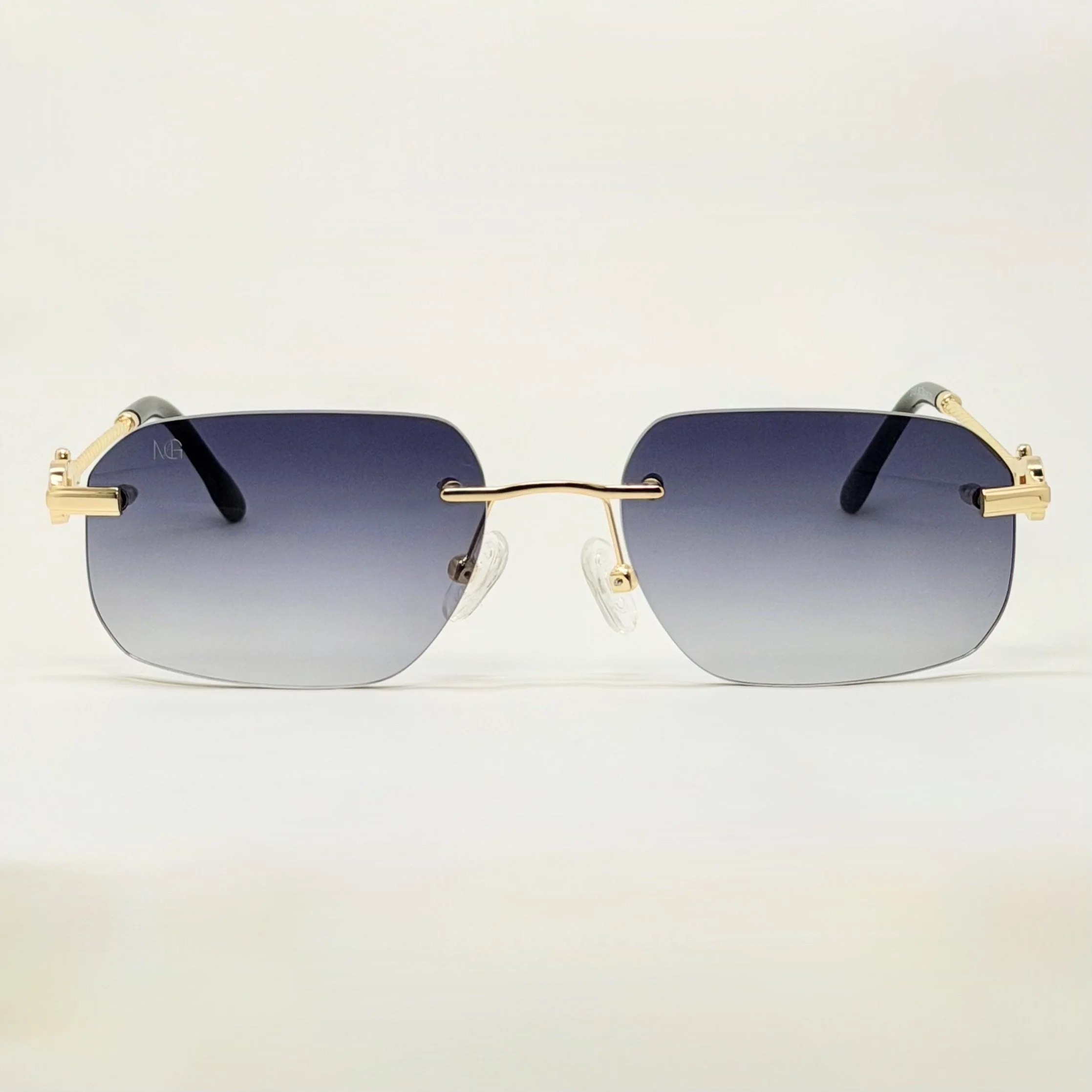MauriGamba JK Gold Metal Frame Blue Gradient Lens Unisex Luxury Sunglasses