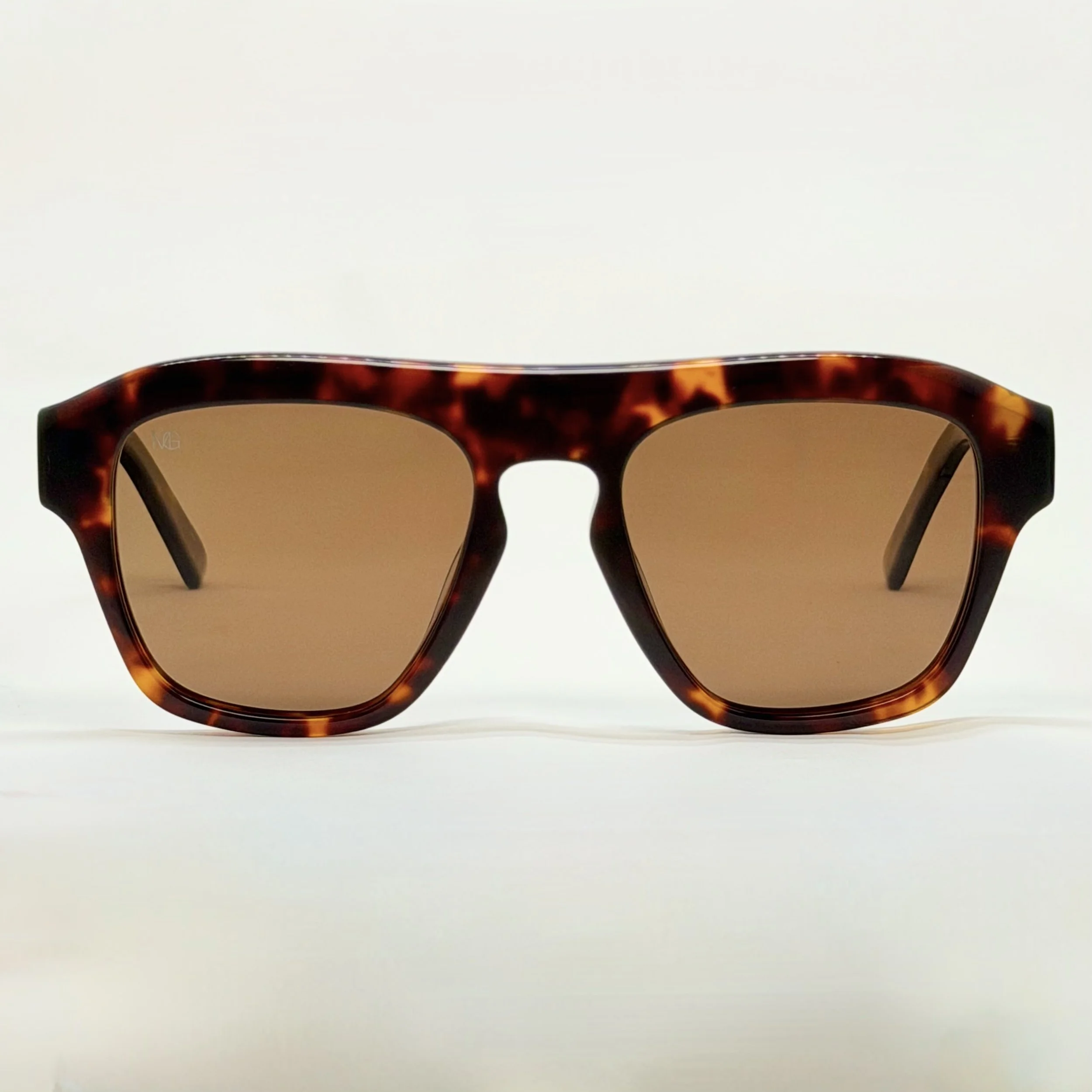 MauriGamba Cassiel Solid Tortoise Square Sunglasses | Unisex Luxury Frame