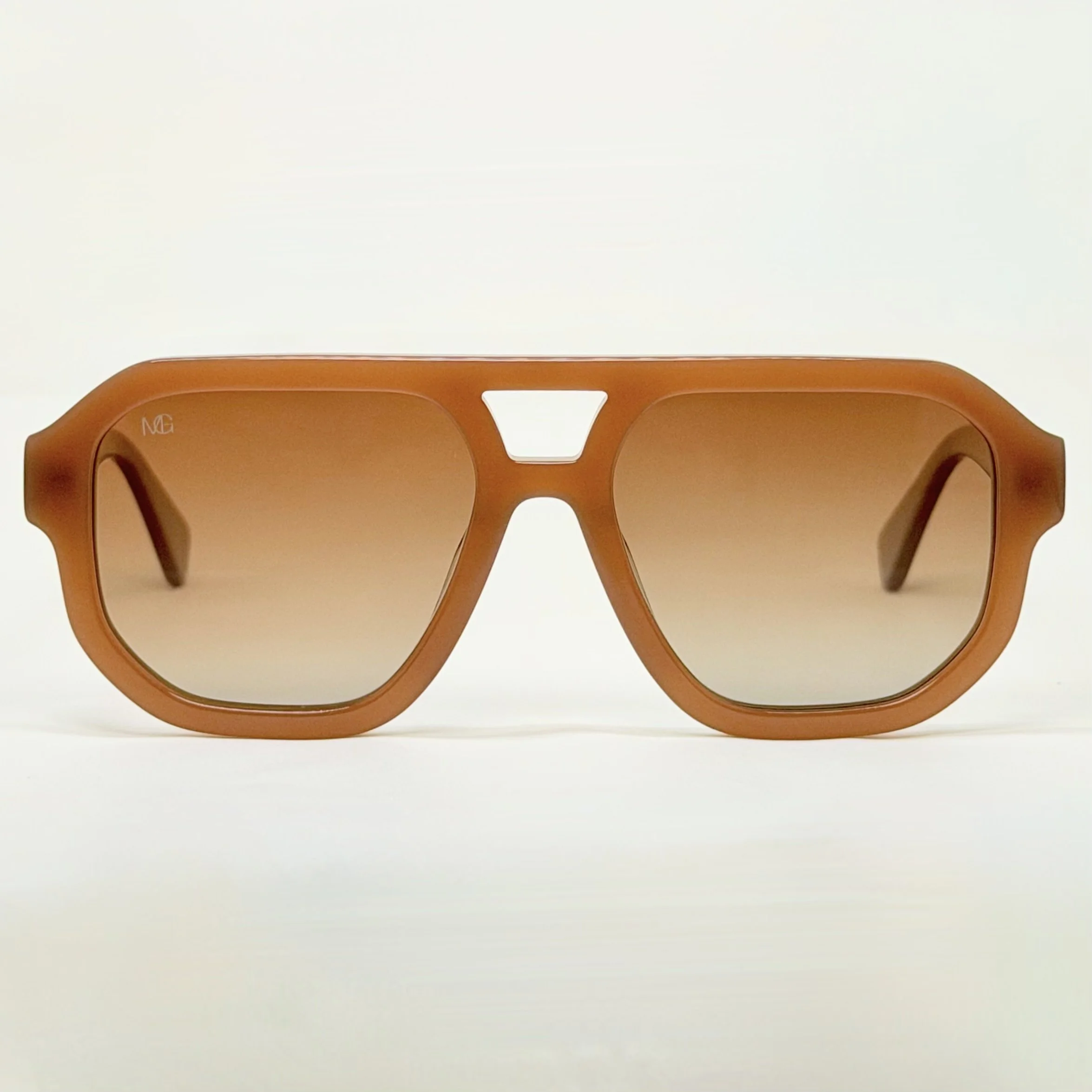 MauriGamba Joffiel Caramel Frame Brown Gradient Lens Unisex Luxury Designer Sunglasses