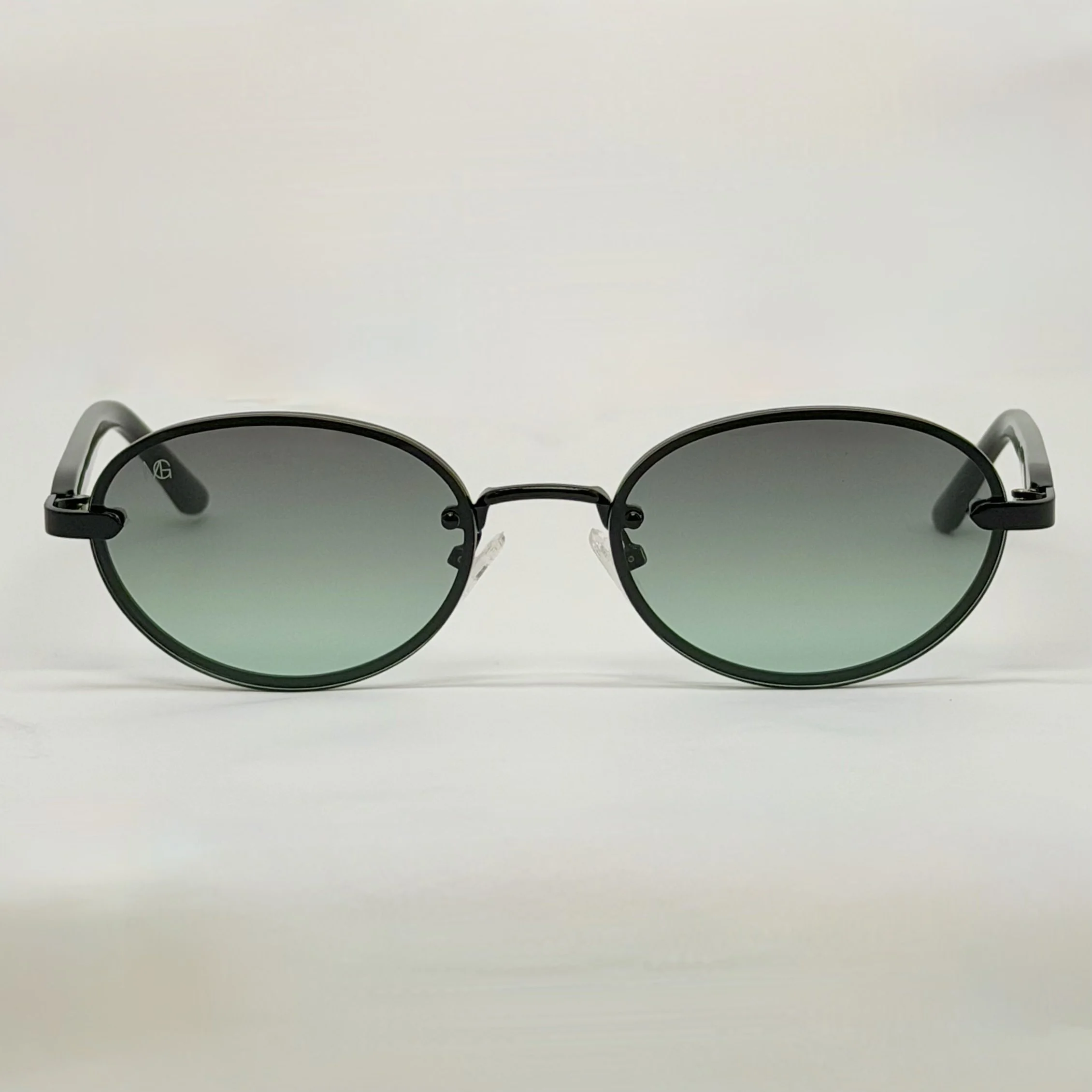 MauriGamba Uriel Matte Black Mint Gradient Lens Unisex Luxury Sunglasses