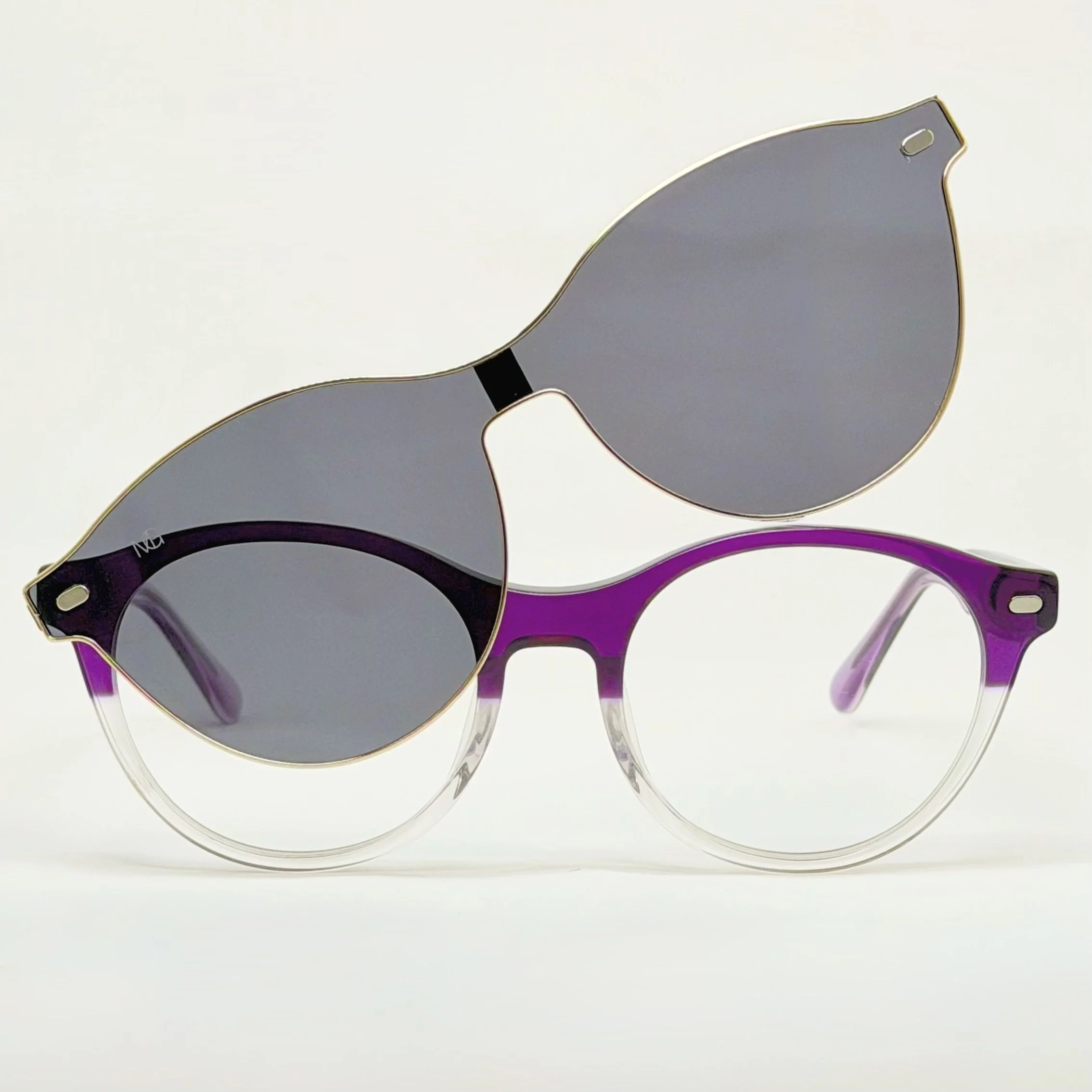 MauriGamba Catalina Violet Fade & Crystal Women’s Clip-On Eyewear