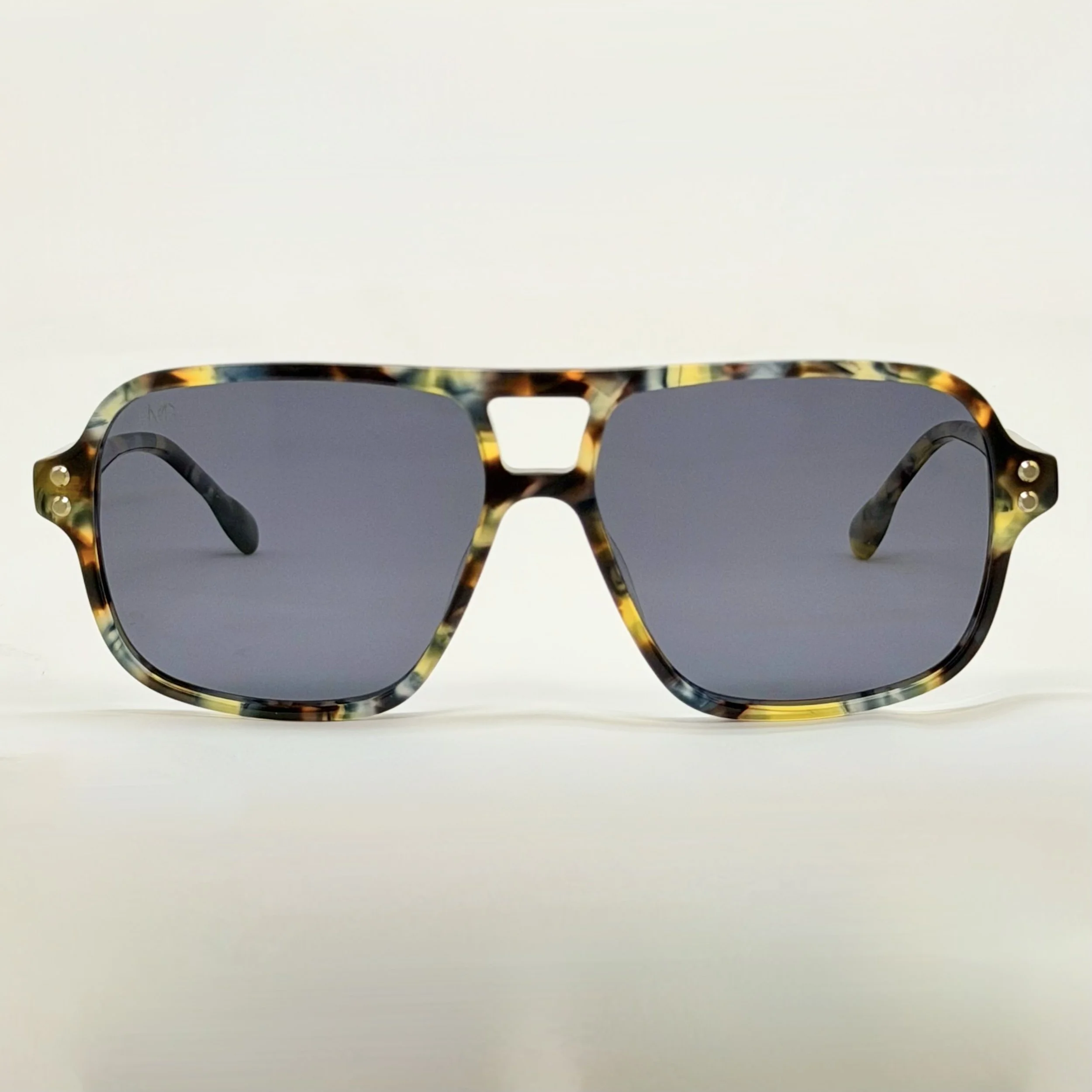 MauriGamba Pietro Green-Tone Tortoise Frame Dark Gradient Lens Unisex Luxury Sunglasses