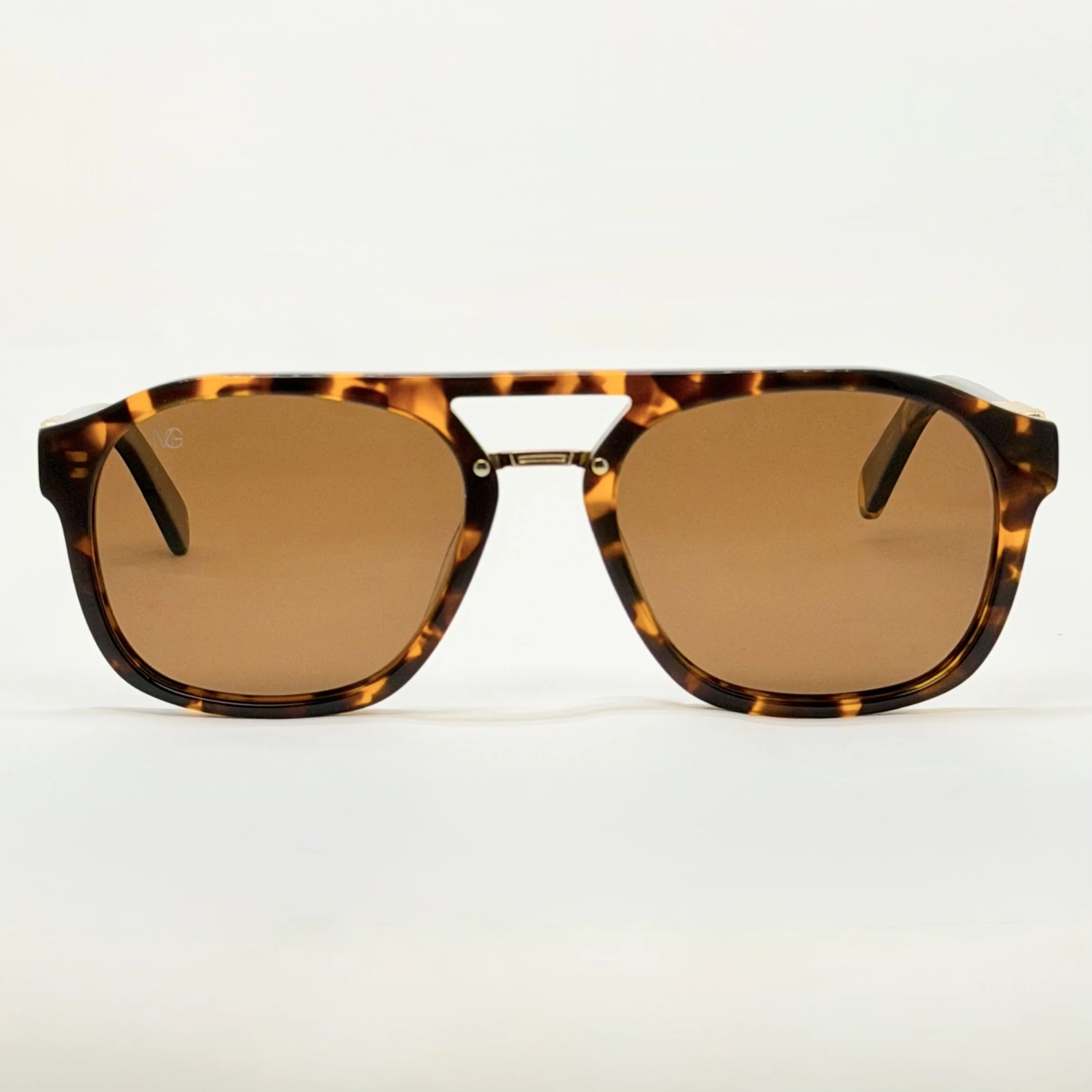 MauriGamba Paolo Unisex Classic Honey Tortoise Frame Brown Gradient Lens Luxury Sunglasses