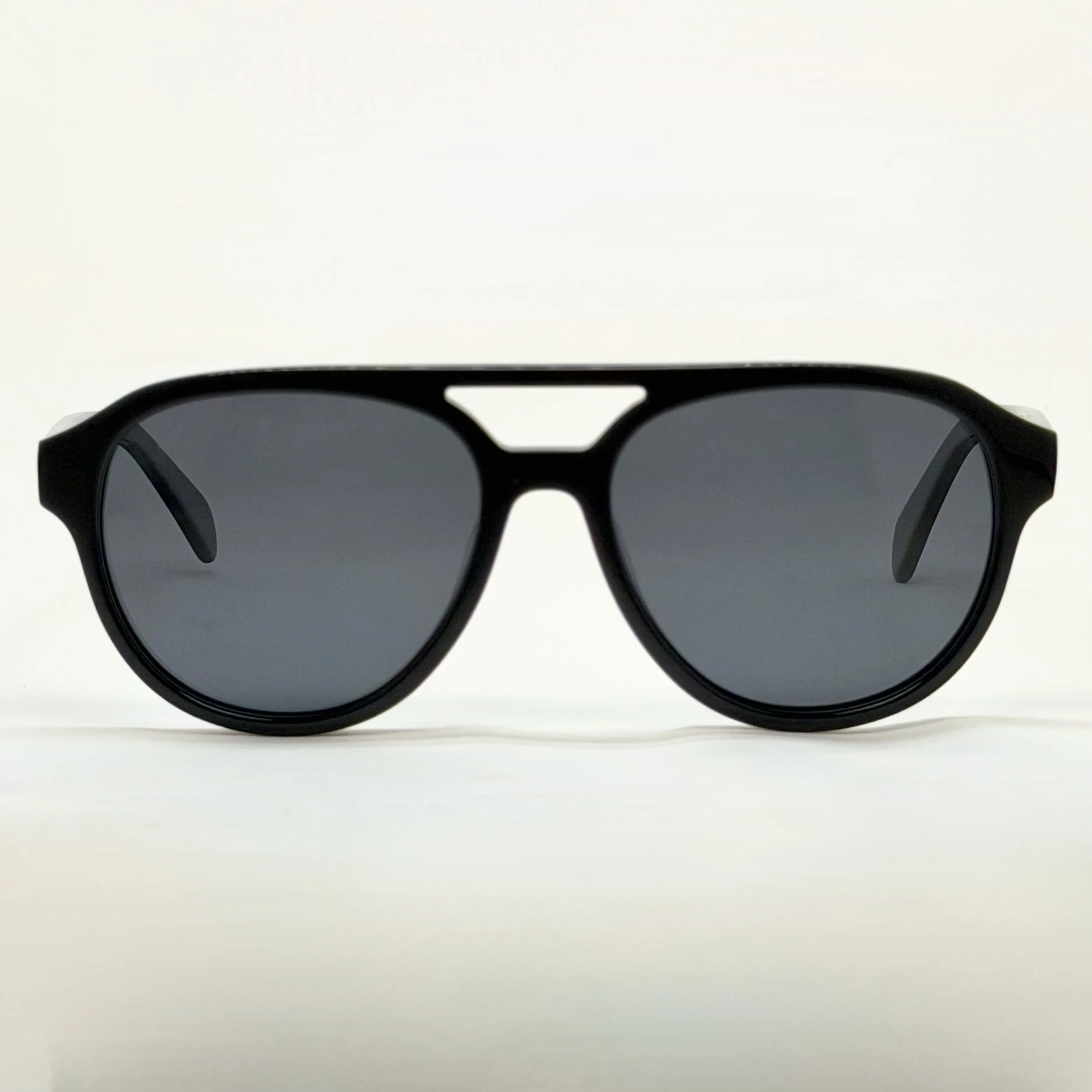 MauriGamba Gabrielle Round Black Frame Dark Gradient Lens Unisex Luxury Designer Sunglasses