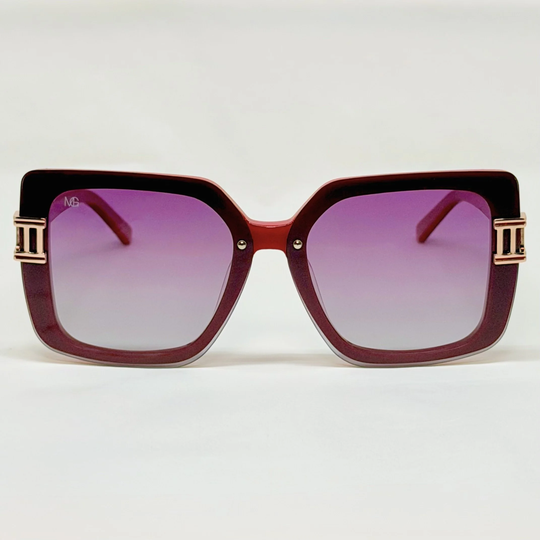 MauriGamba Sofia Red Frame Red Oversized Gradient Lens Women’s Luxury Sunglasses