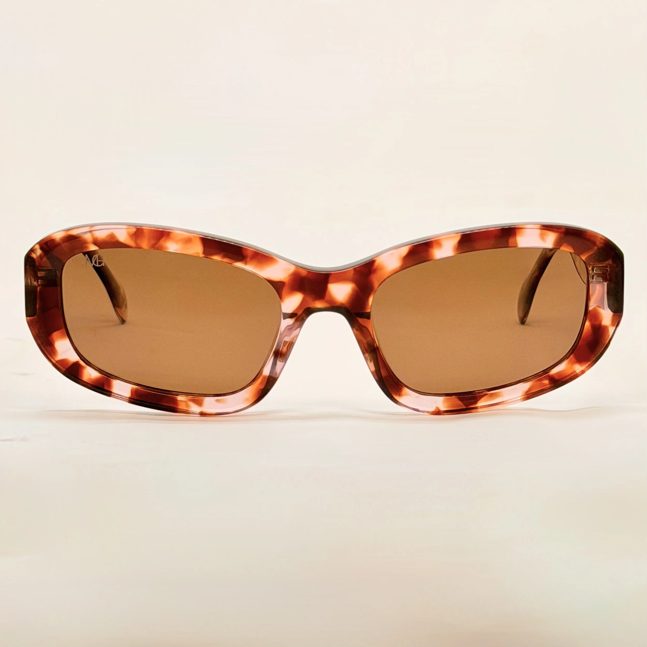 MauriGamba Lucia Women – Red Marble Tortoise Frame Brown Lens Luxury Designer Sunglasses