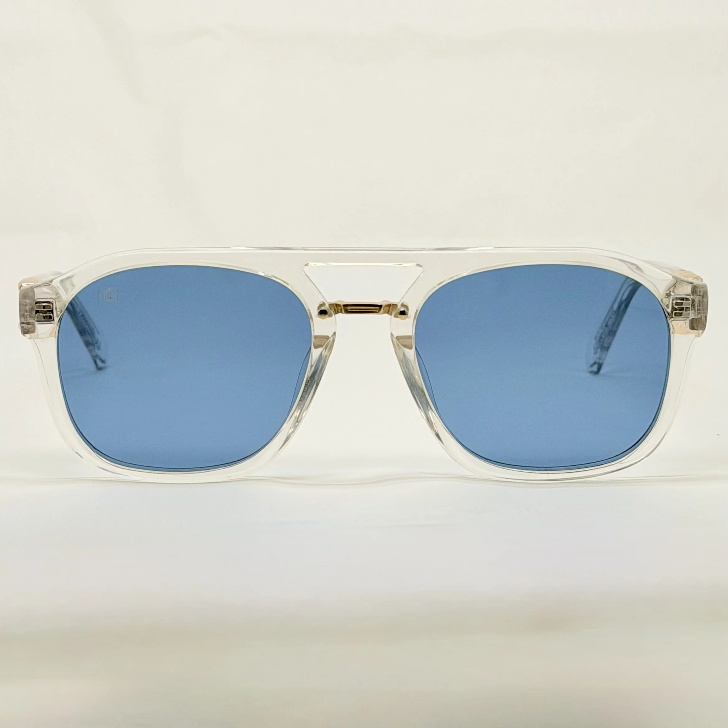 MauriGamba Paolo Clear Frame Blue Gradient Lens Unisex Luxury Sunglasses