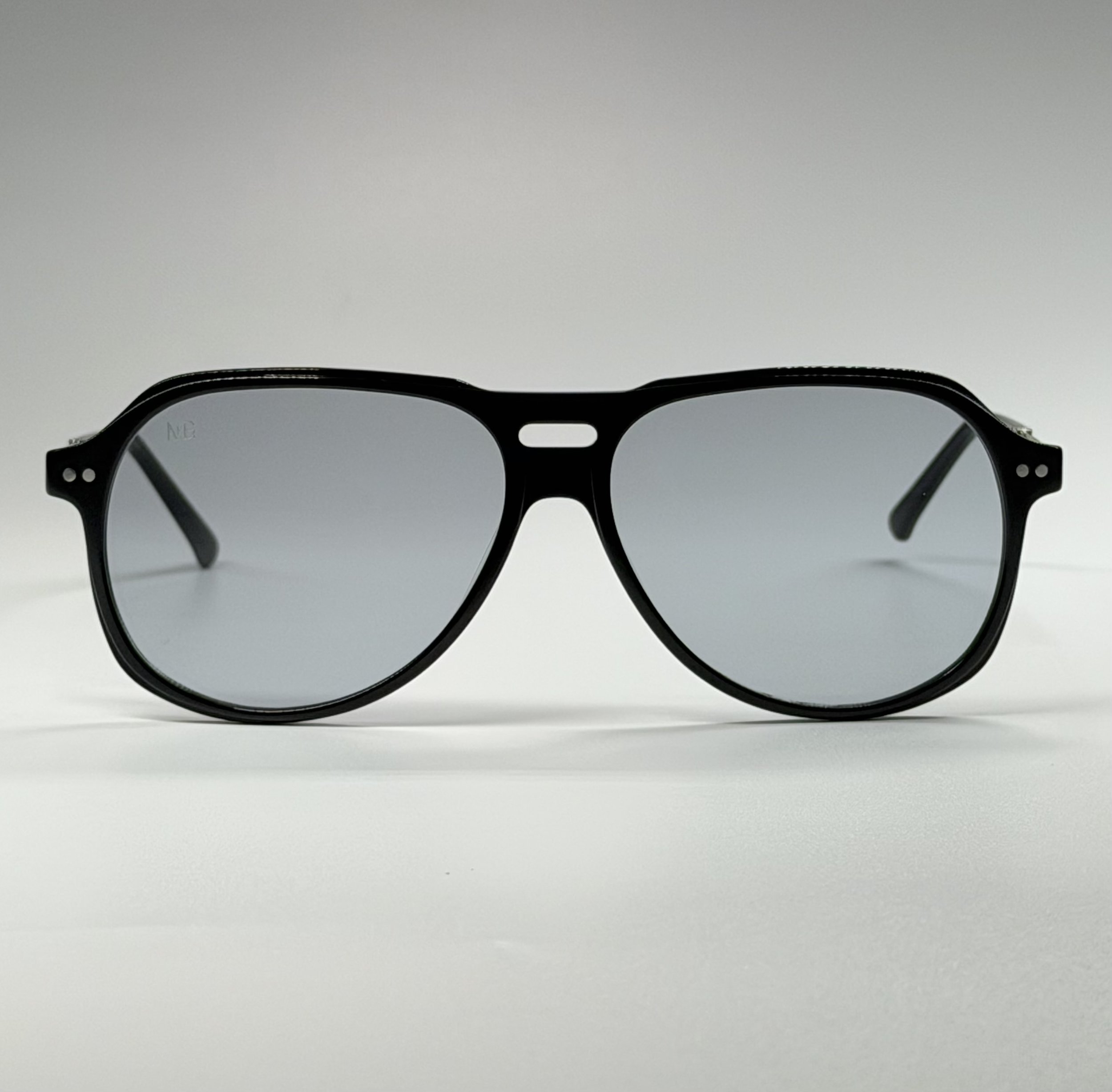 Ice Grey Lenses · Black Frame · Matteo Unisex Luxury Sunglasses