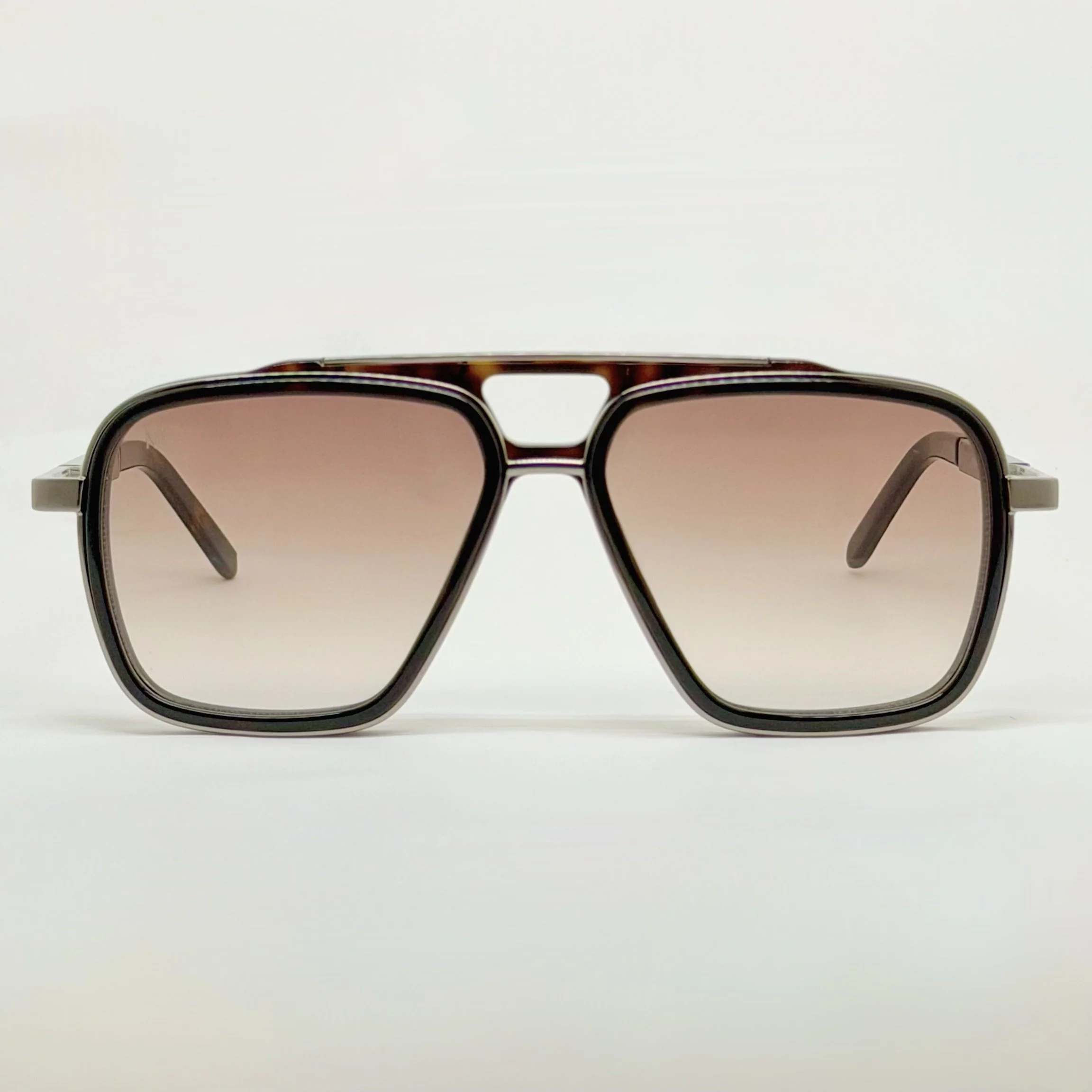 MauriGamba Vittorio Tortoise & Gunmetal Rose Gradient Unisex Sunglasses