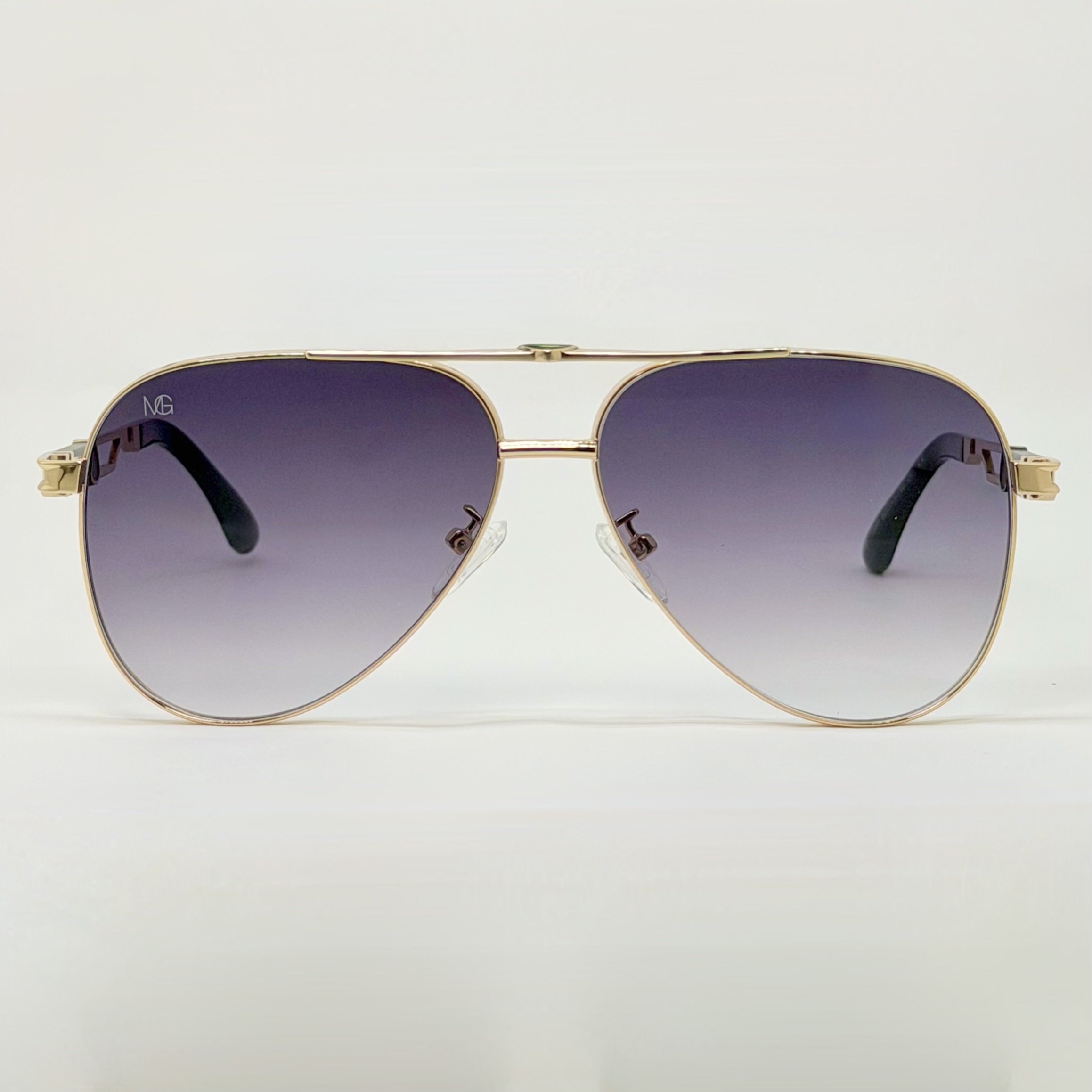 MauriGamba Lorenzo Gold Metal Frame Green Gradient Lens Unisex Luxury Designer Sunglasses