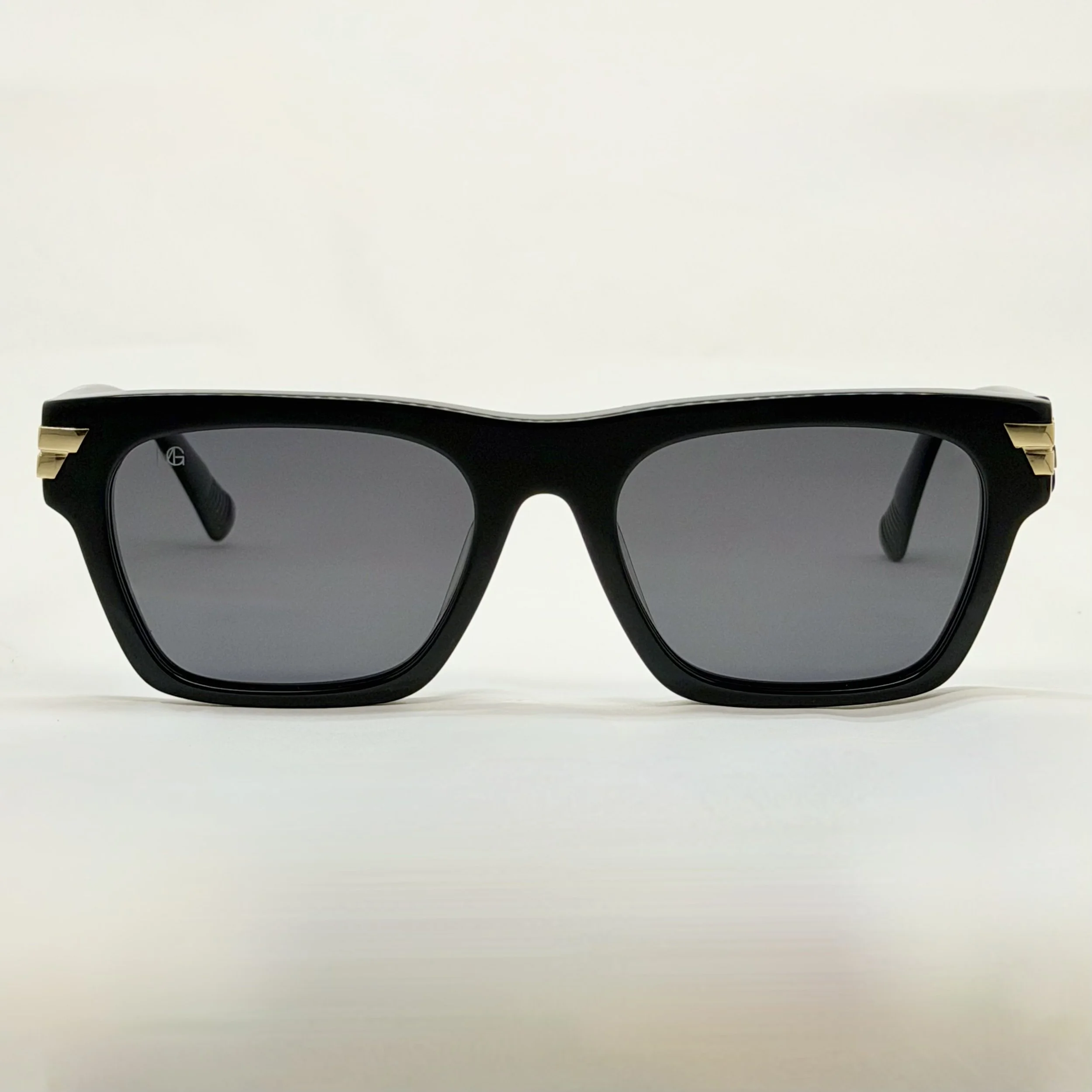 MauriGamba Andreíne Black Square Sunglasses – Italian Acetate Unisex Designer Eyewear