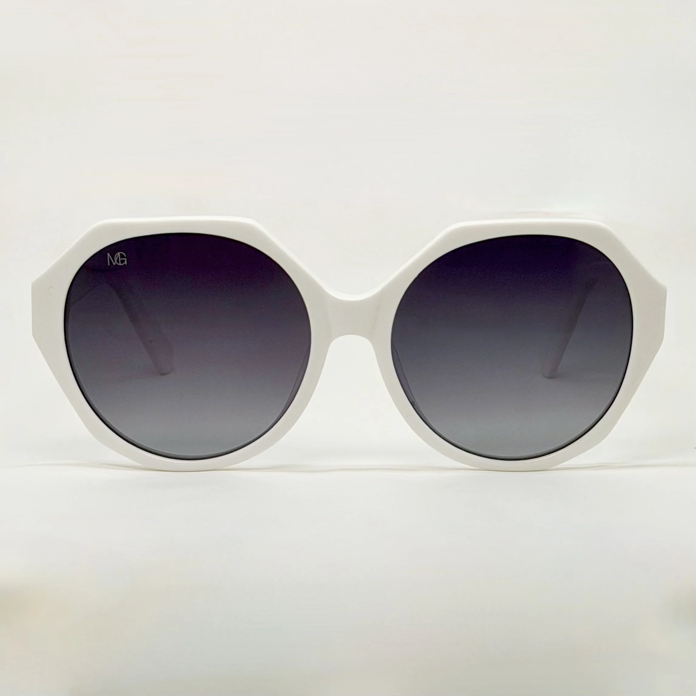 MauriGamba Barachiel Oversized Geometric White Sunglasses – Luxury Women’s Designer Eyewear