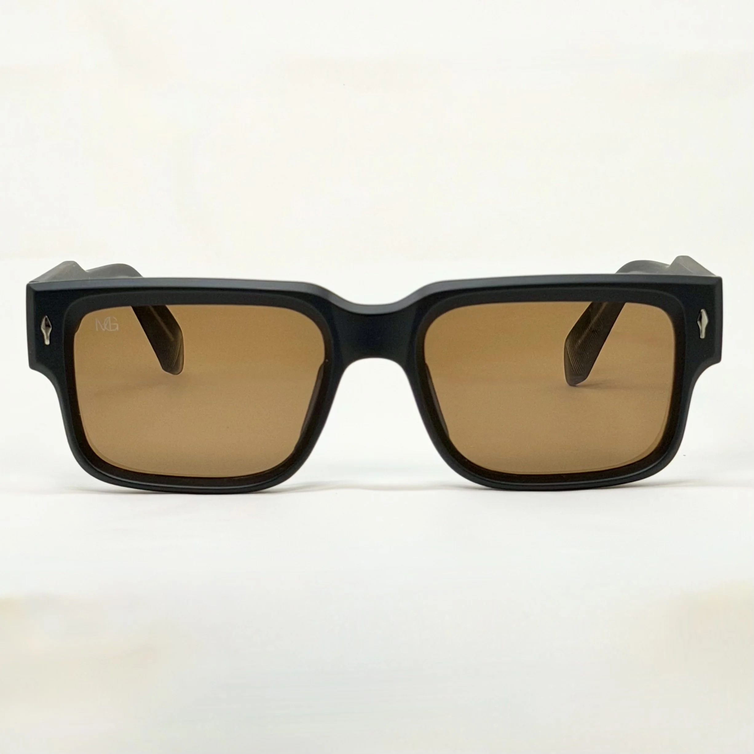 MauriGamba Metatron Matte Black Frame Brown Lens Unisex Luxury Designer Sunglasses