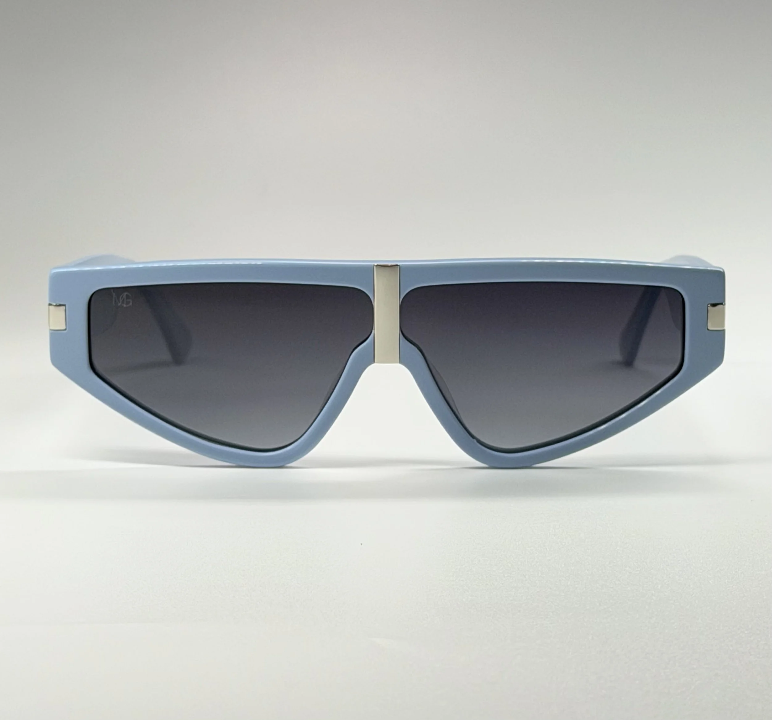 MauriGamba Ann Ice Blue Unisex Luxury Shield Sunglasses
