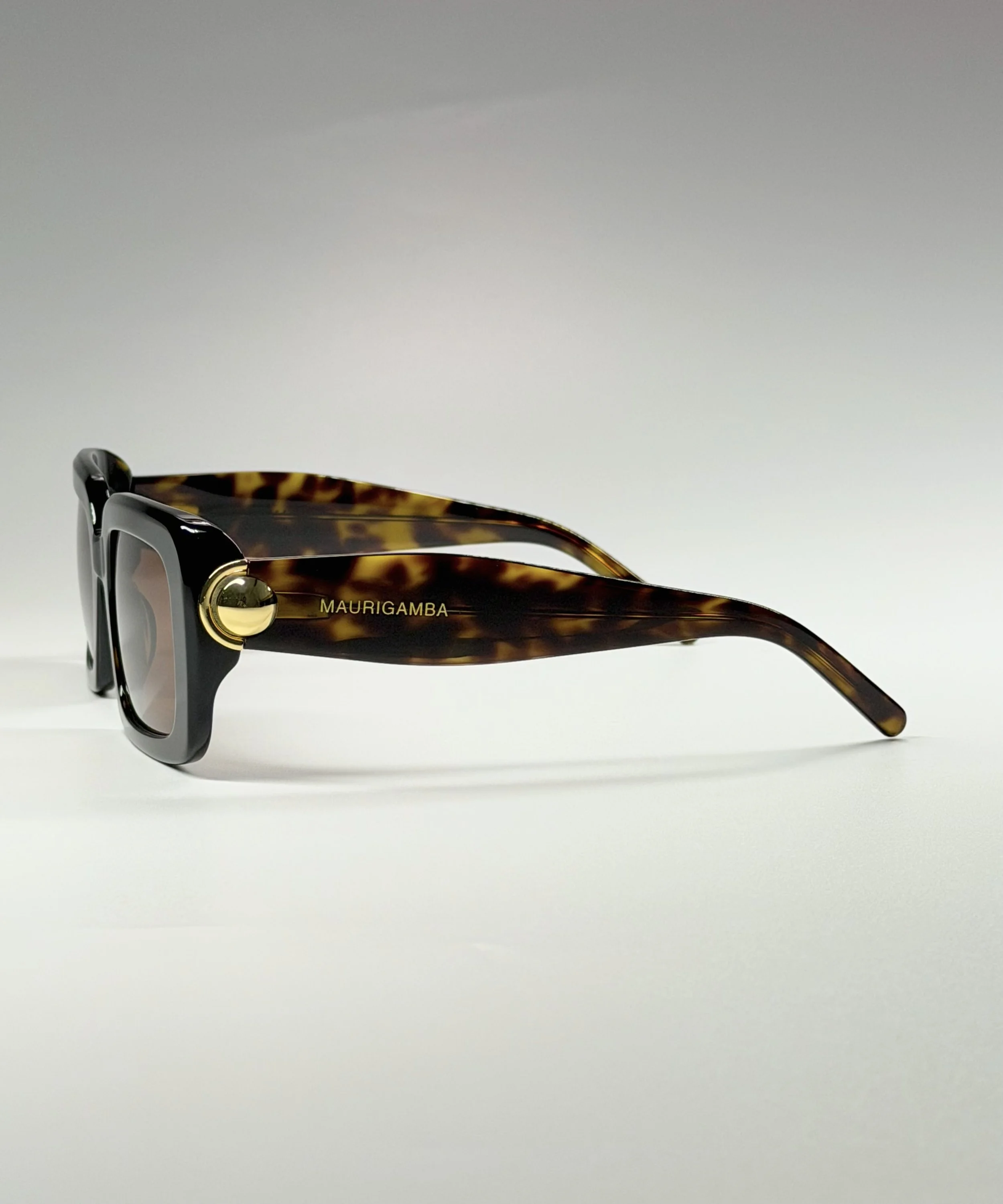 Oversized Silhouette · Sculpted Acetate Temples · Signature Gold Hardware