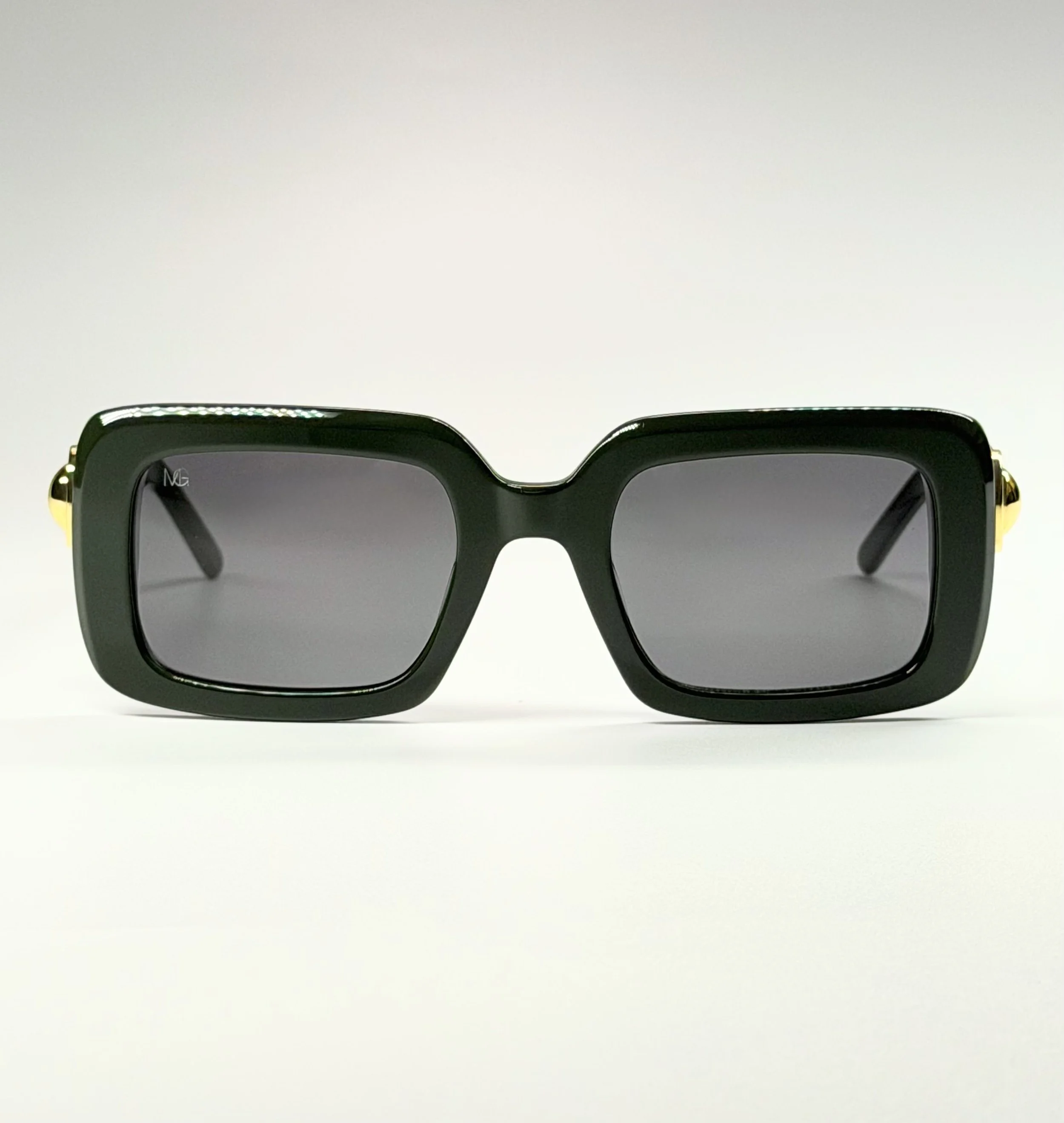 Smoky Gradient Lenses · Gloss Green Frame · Georgina Women’s Luxury Sunglasses