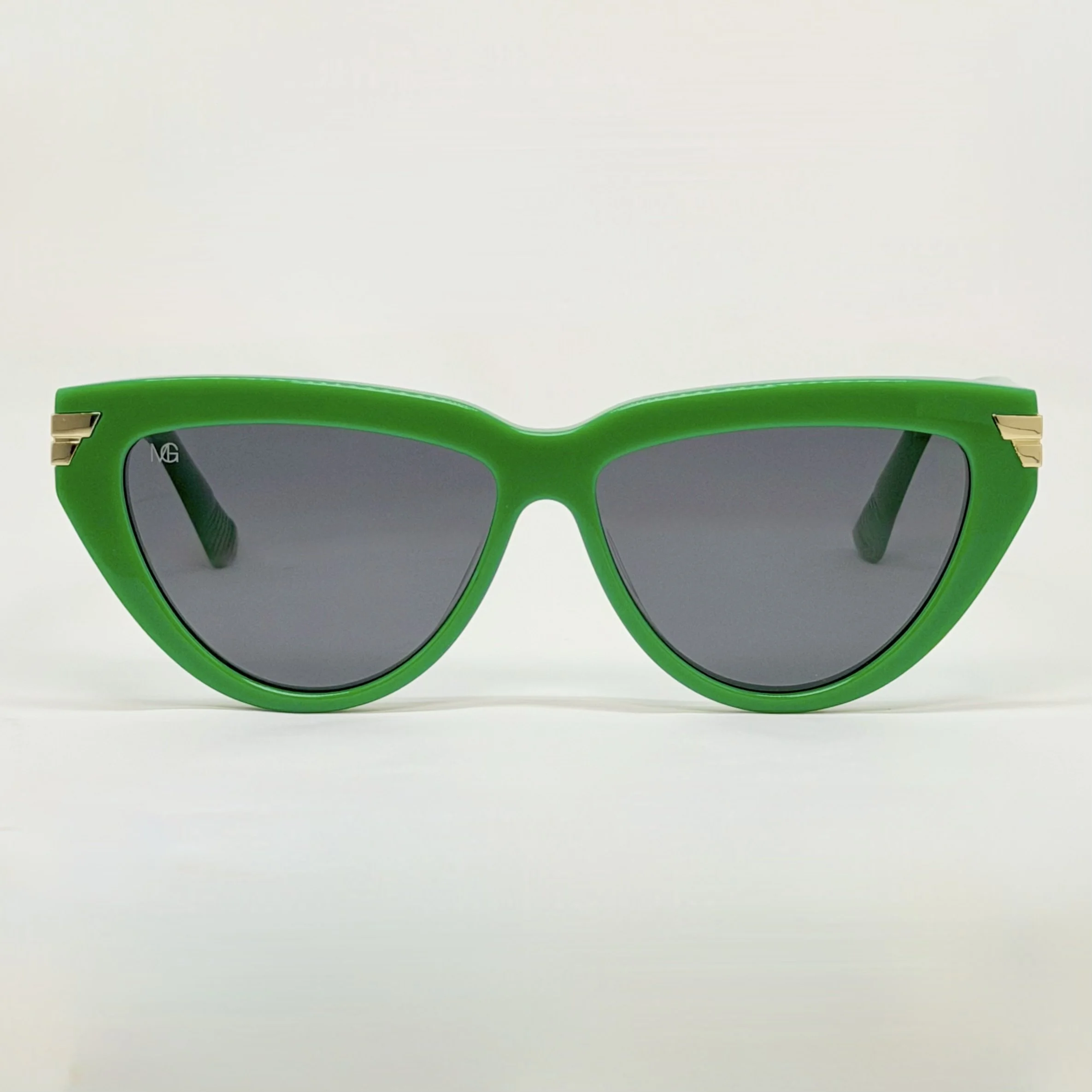 MauriGamba Ariel Green Cat-Eye Sunglasses – Italian Acetate Women’s Designer Eyewear