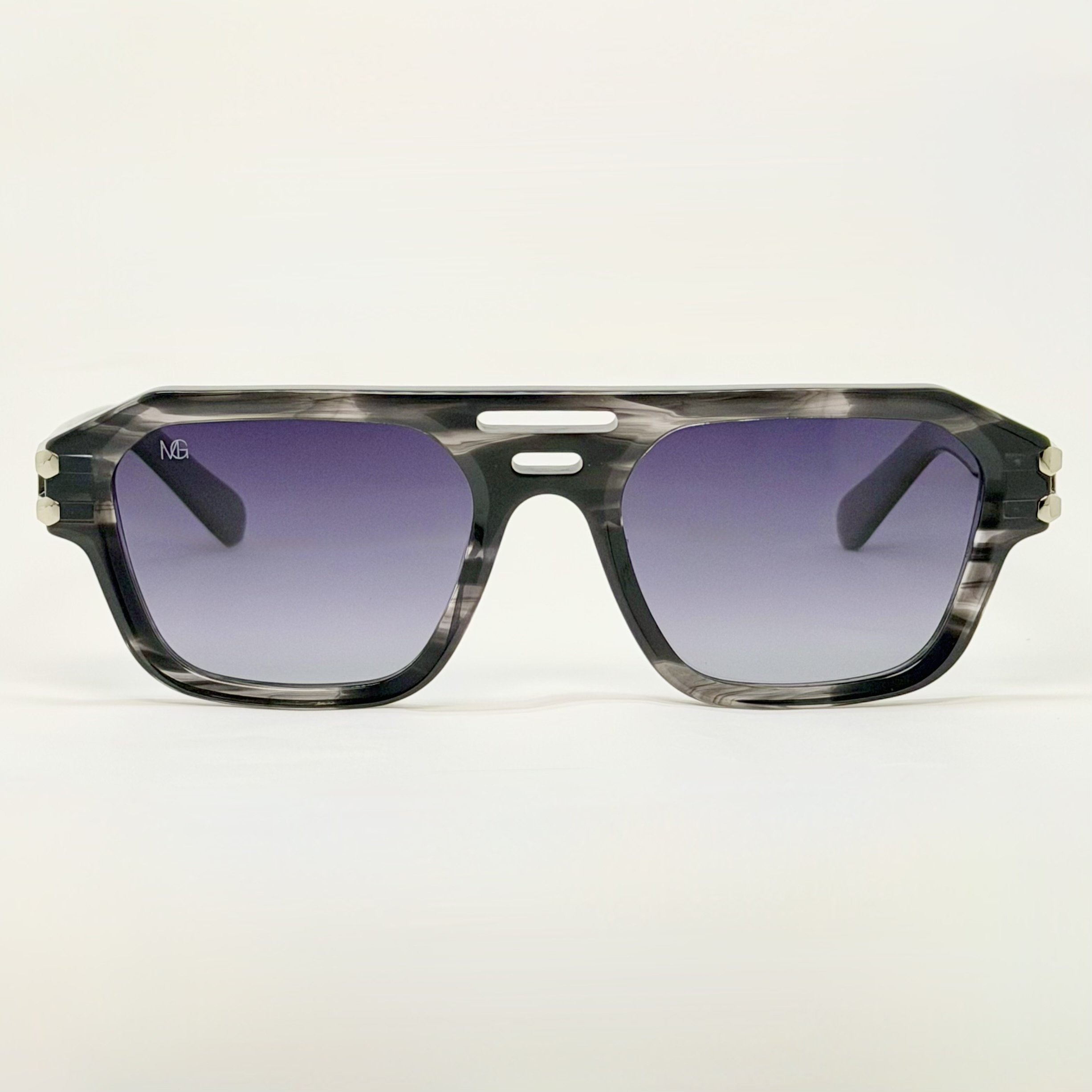 MauriGamba Roberto Smoke Marble Black Lens Unisex Luxury Sunglasses