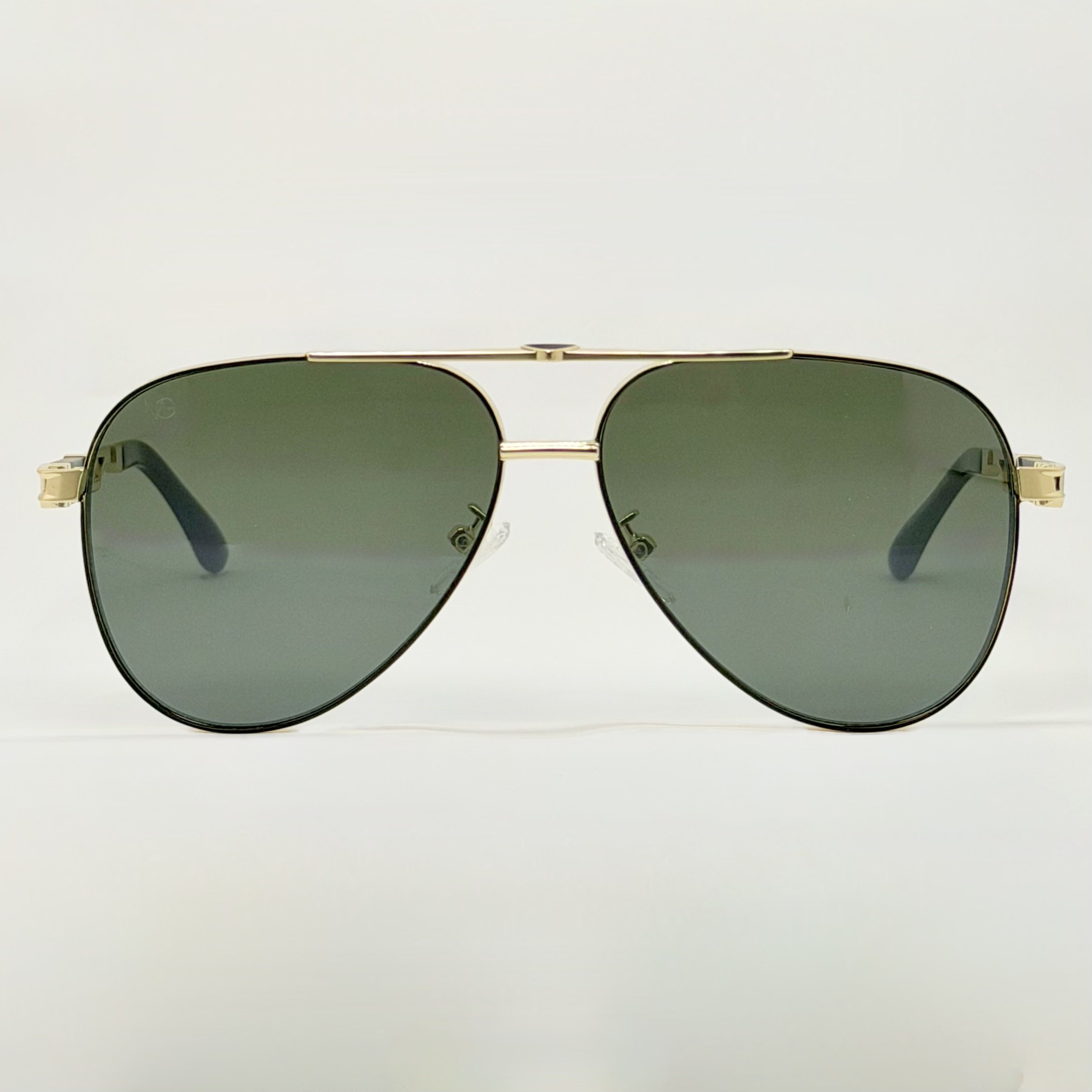 MauriGamba Lorenzo Gold Metal Frame Black Lens Unisex Luxury Designer Sunglasses