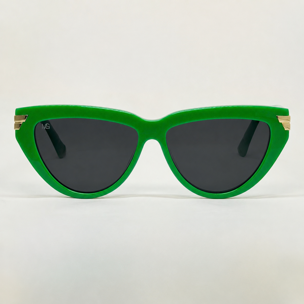 MauriGamba Ariel Green Cat-Eye Sunglasses – Italian Acetate Women’s Designer Eyewear