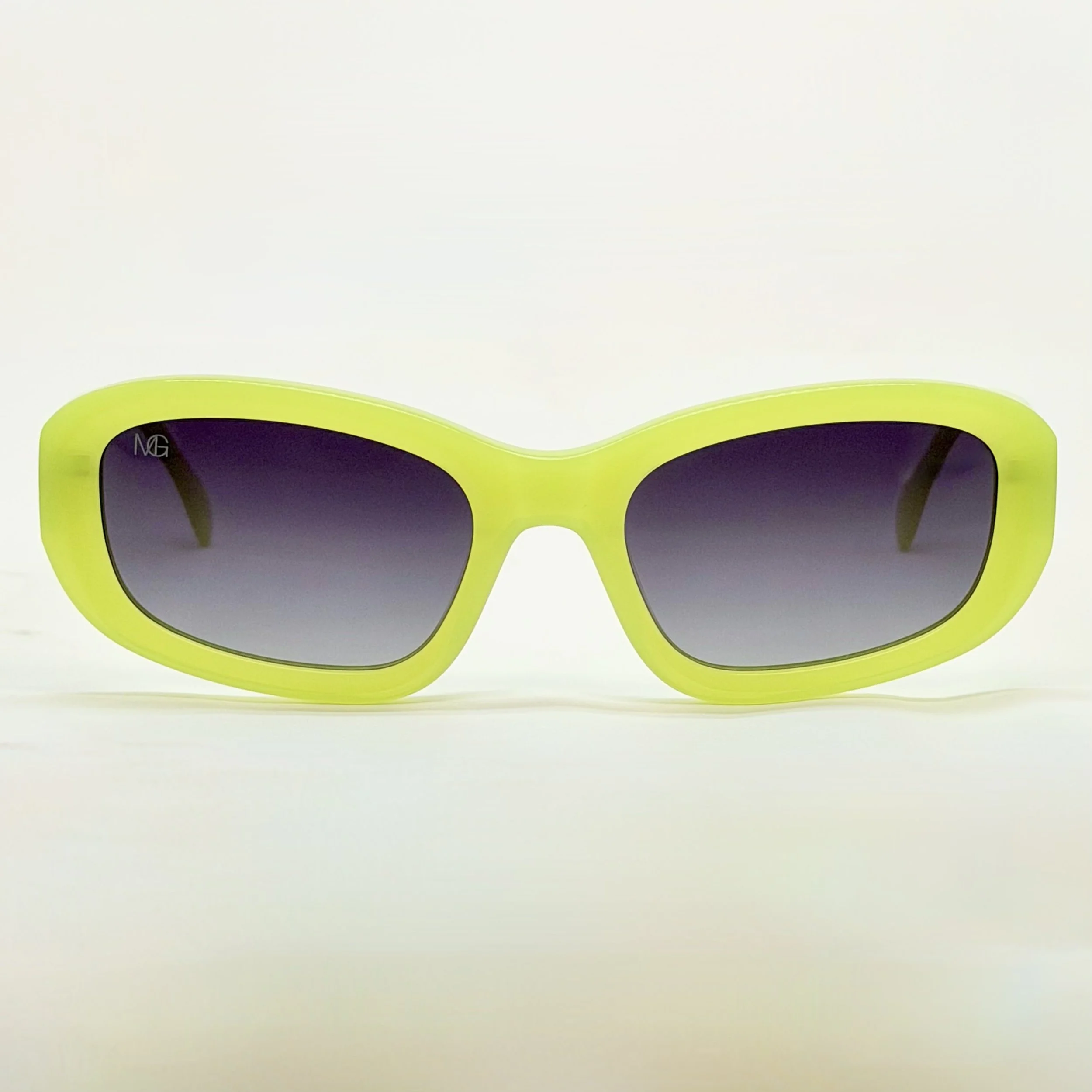 MauriGamba Lucia Neon Green Frame Black Lens Women’s Luxury Designer Sunglasses
