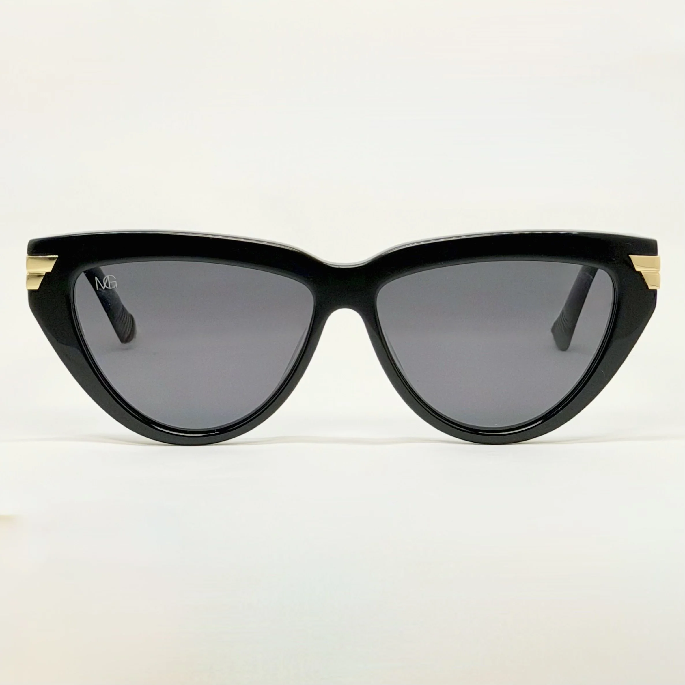 MauriGamba Ariel Black Cat-Eye Sunglasses – Italian Acetate Women’s Designer Eyewear
