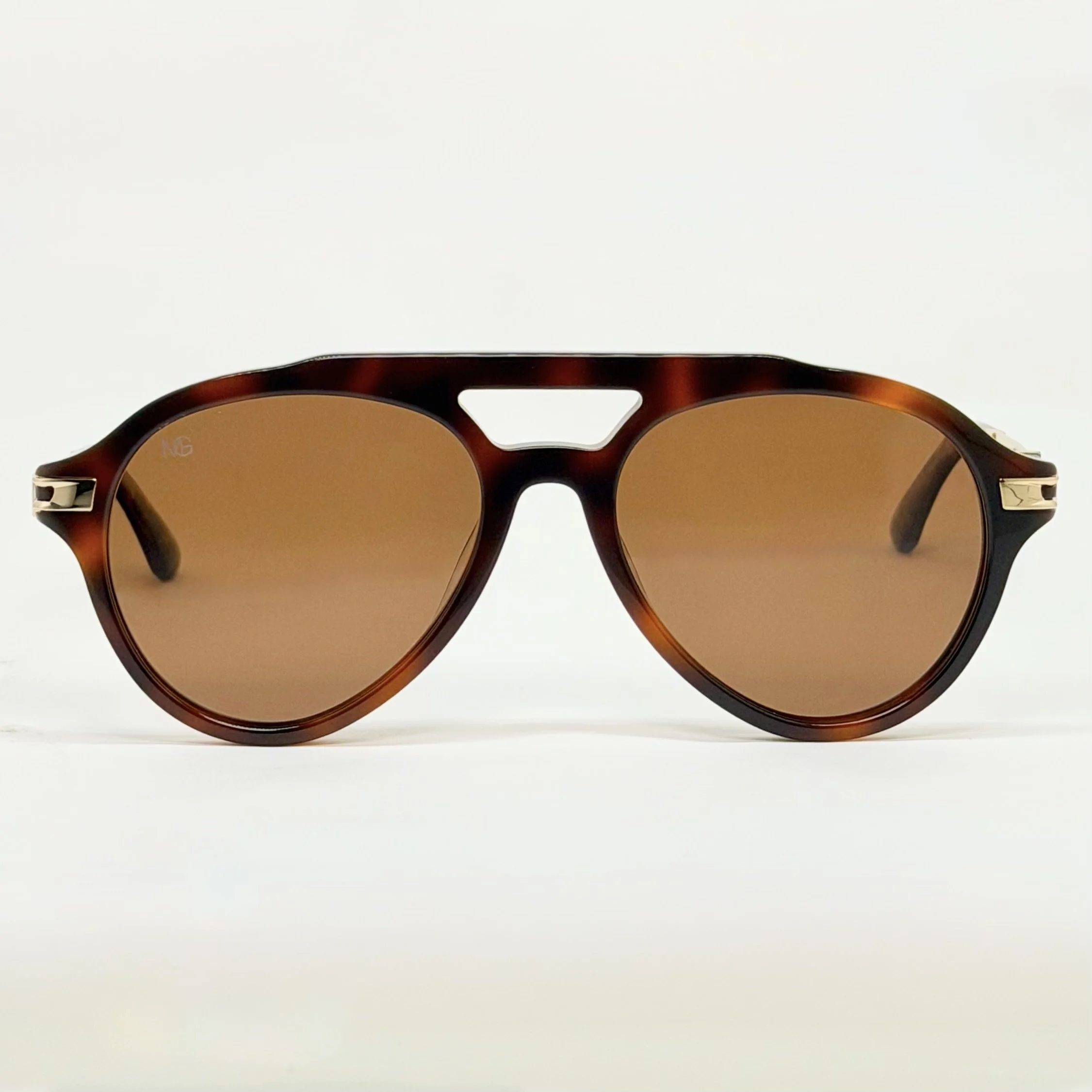 MauriGamba Arthur Tortoise Aviator Sunglasses – Brown Lenses | Italian Acetate Unisex Designer Eyewear