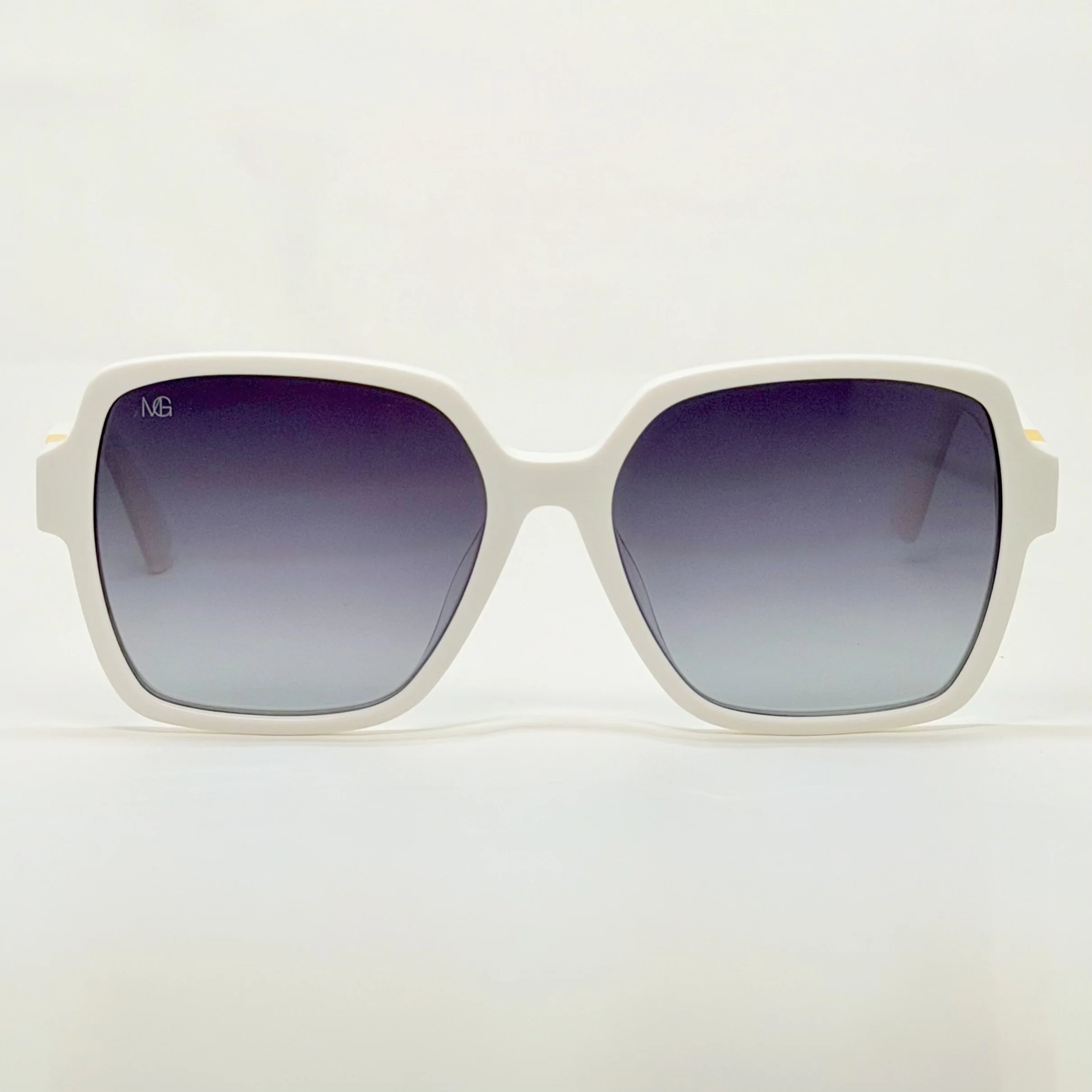 MauriGamba Barbara Oversized Square White Sunglasses – Luxury Women’s Designer Eyewear